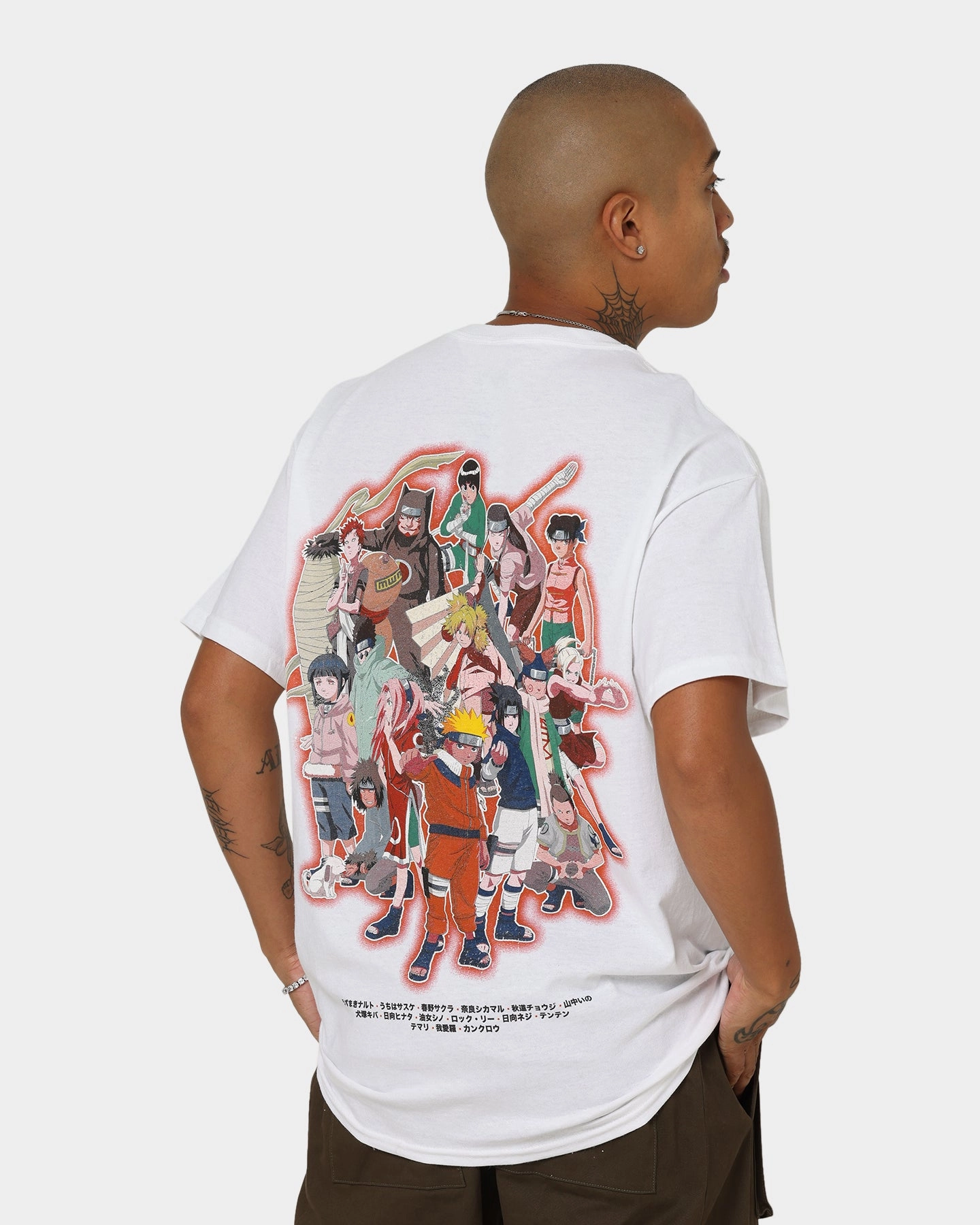 Goat Crew X Naruto Shinobi T-Shirt White Ribbed collar