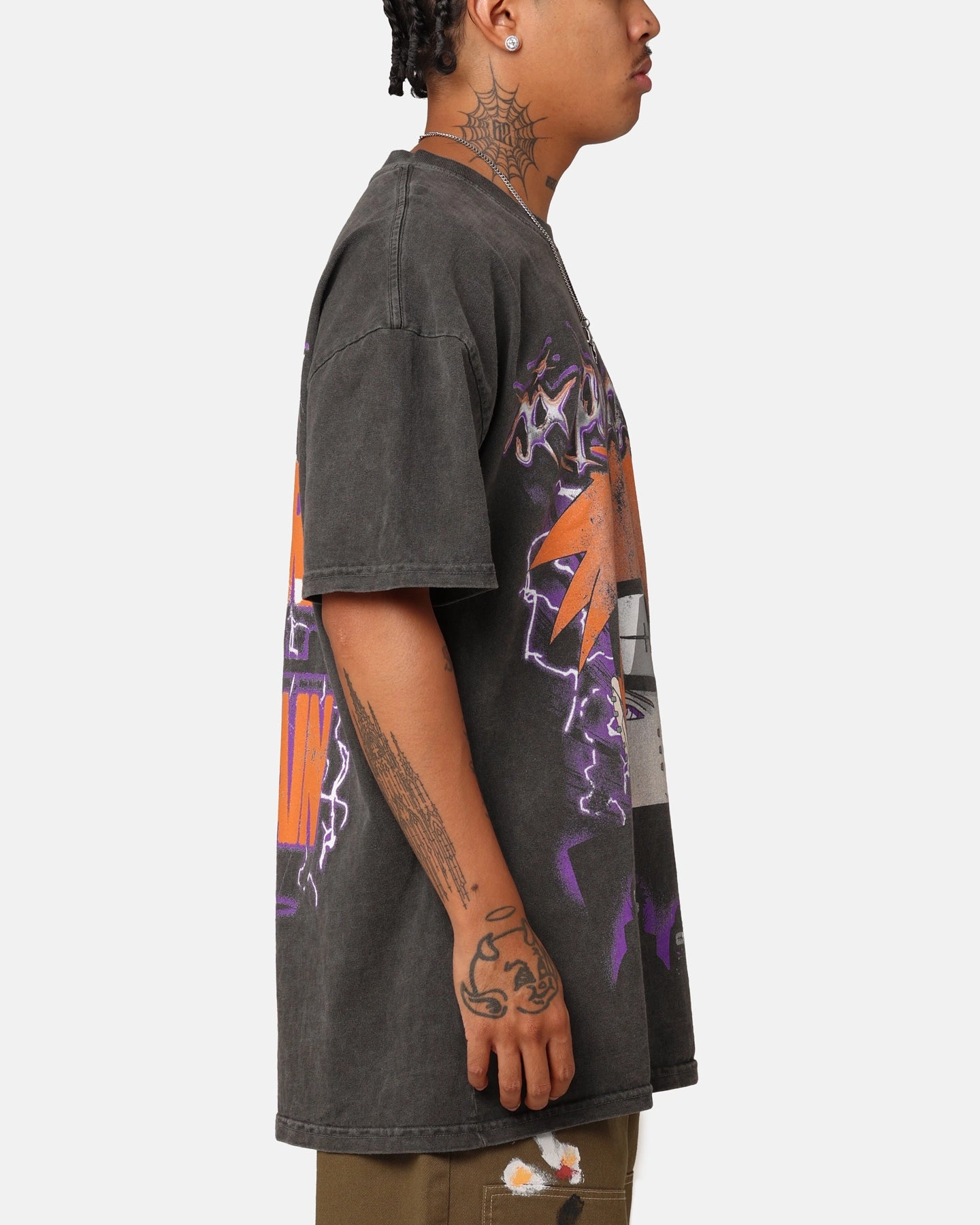 Trendy Design Wrinkle Resistant Texture Goat Crew X Naruto Six Paths Of Pain Heavyweight T-Shirt Black Wash
