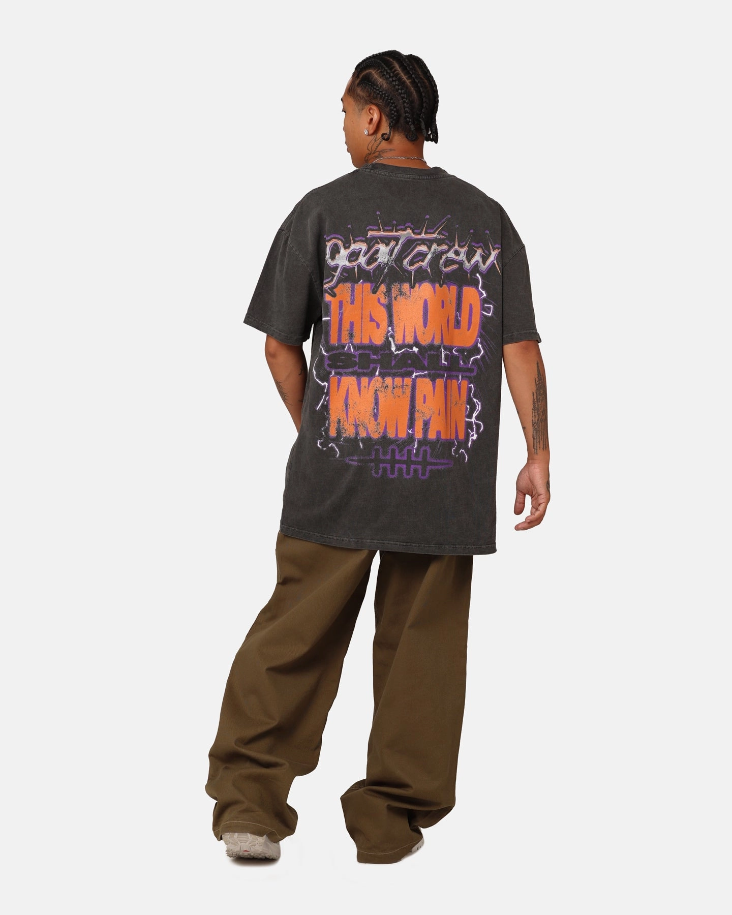 Thermoregulating Fabric Goat Crew X Naruto Six Paths Of Pain Heavyweight T-Shirt Black Wash