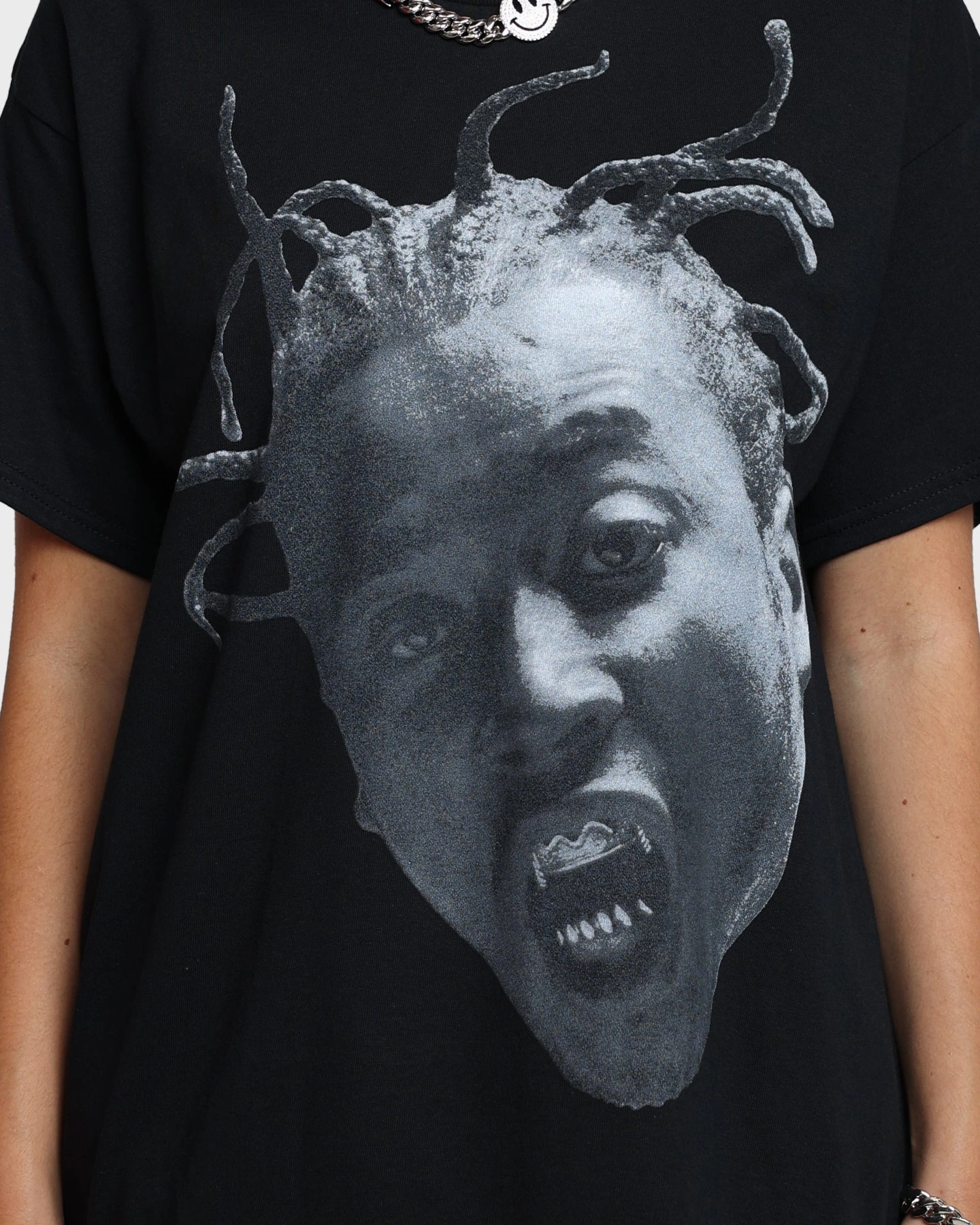 Goat Crew X Ol' Dirty Bastard Big Face T-Shirt Black Skin Friendly Lining
