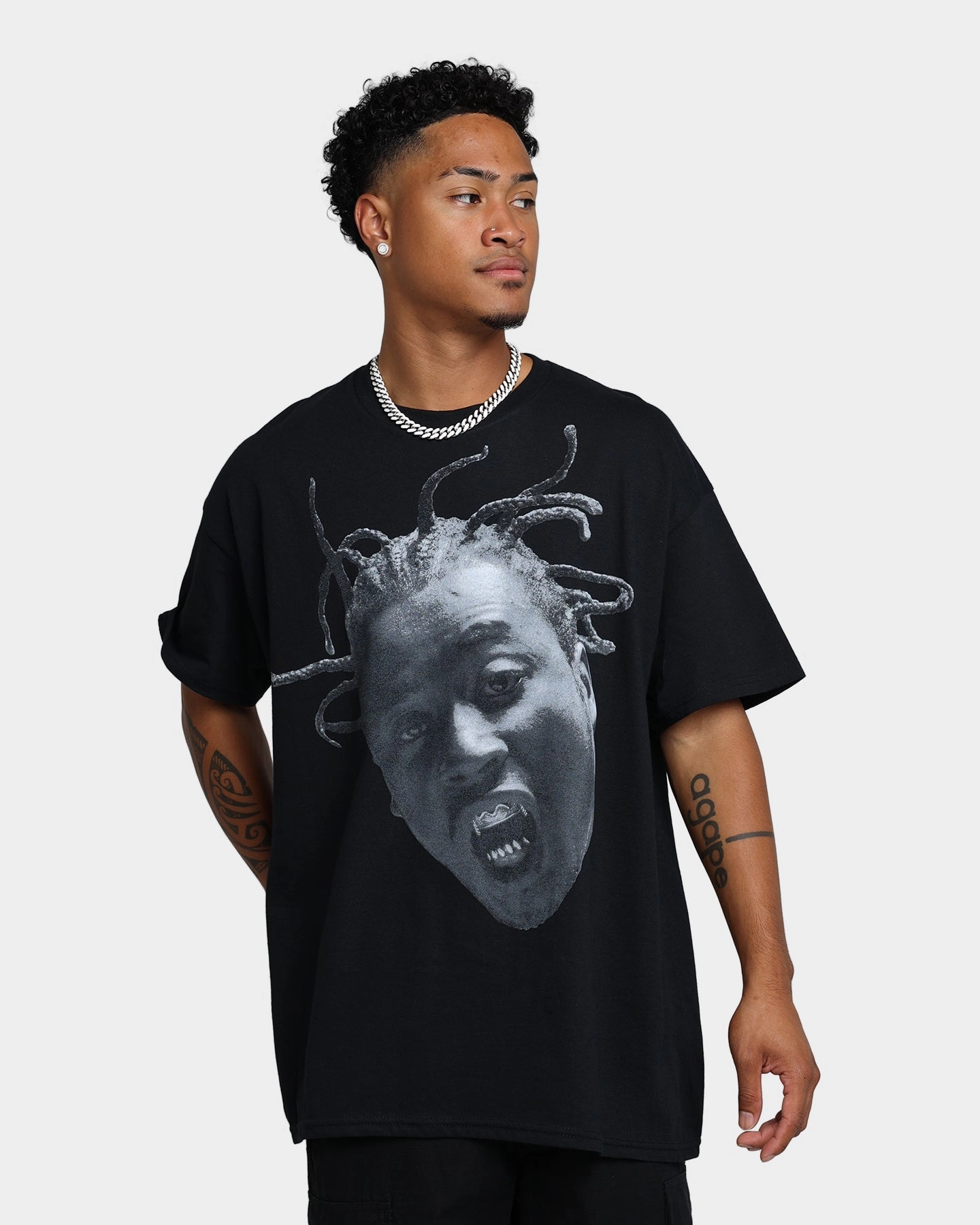 Goat Crew X Ol' Dirty Bastard Big Face T-Shirt Black Soft and Light Wear City Smart Look