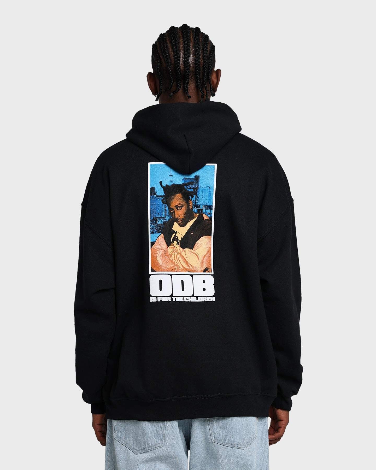 Non Restrictive Silhouette Goat Crew X Ol' Dirty Bastard Children Hoodie Black
