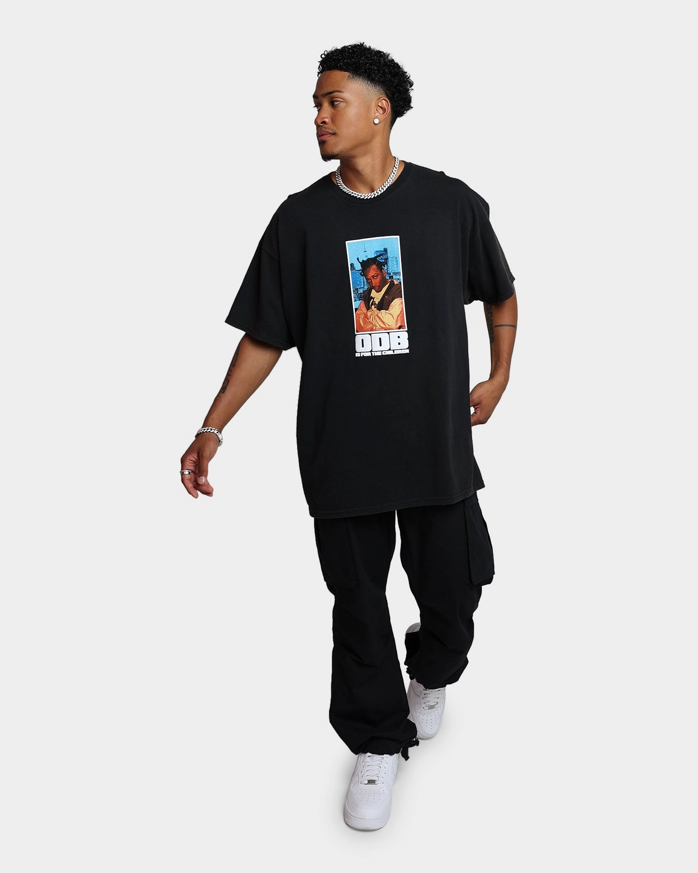 Soft touch finish Goat Crew X Ol' Dirty Bastard Children Vintage T-Shirt Washed Black