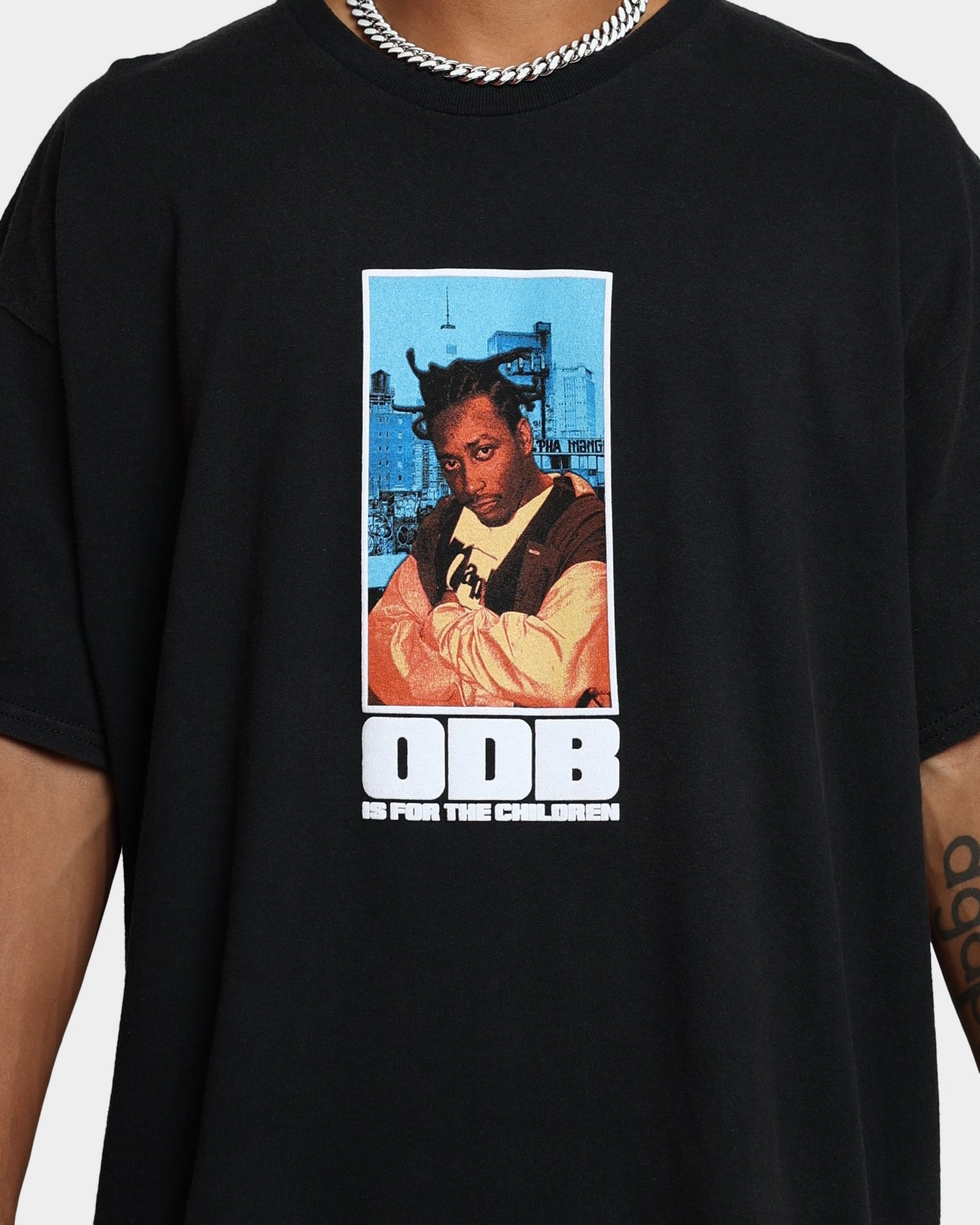 Goat Crew X Ol' Dirty Bastard Children Vintage T-Shirt Washed Black Casual Choice Wear Elderly clothing
