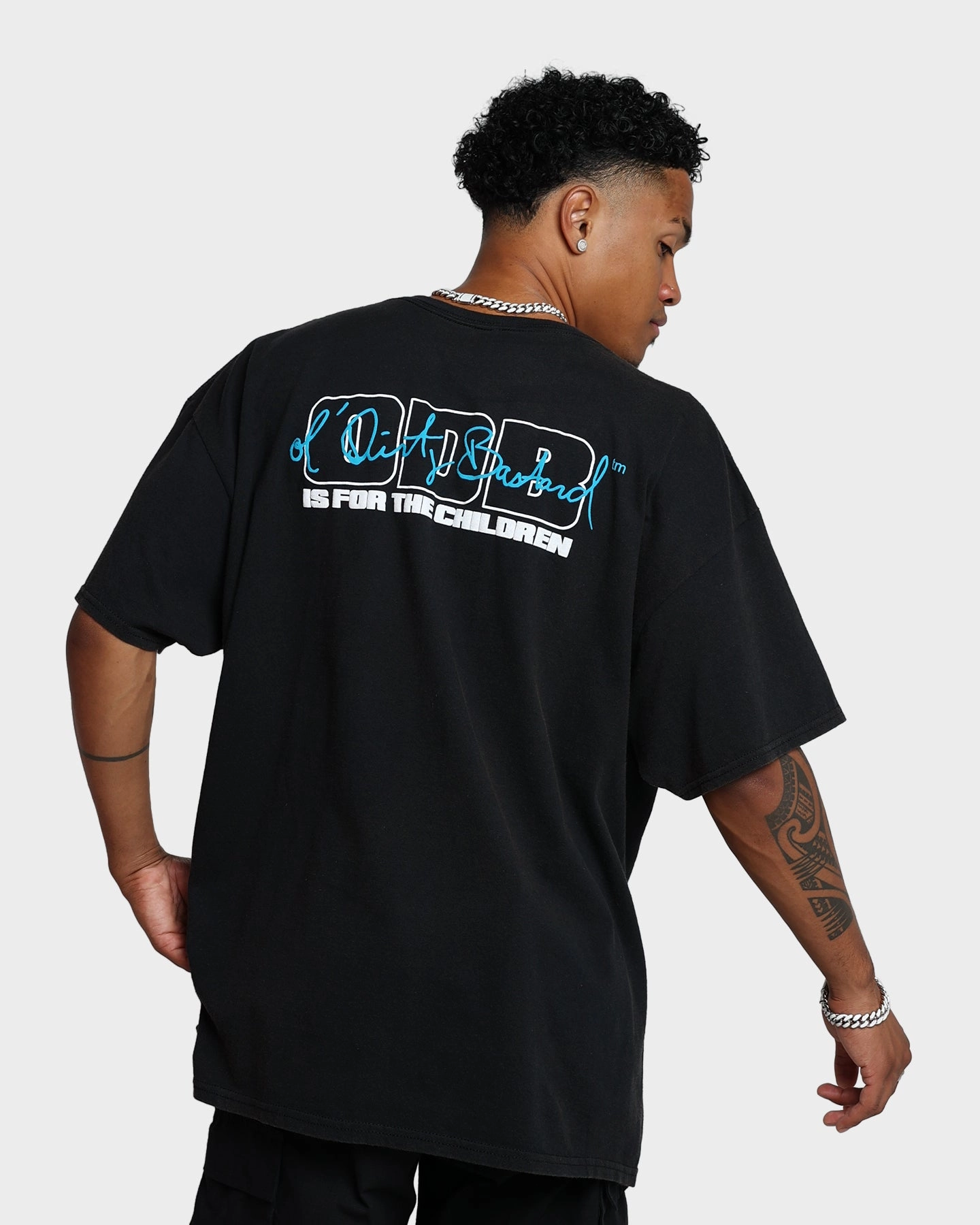 Goat Crew X Ol' Dirty Bastard Children Vintage T-Shirt Washed Black MultiPly Fabric