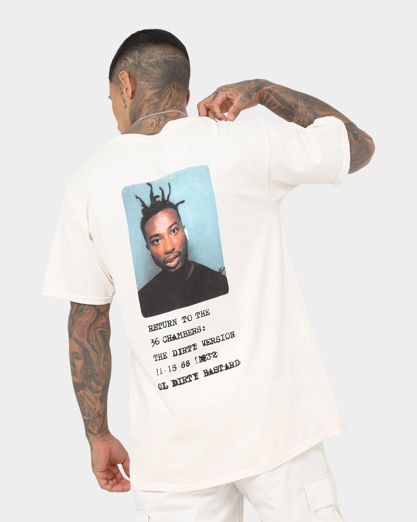 Relaxed Comfort Goat Crew X Ol' Dirty Bastard ID Card Short Sleeve T-Shirt Off White