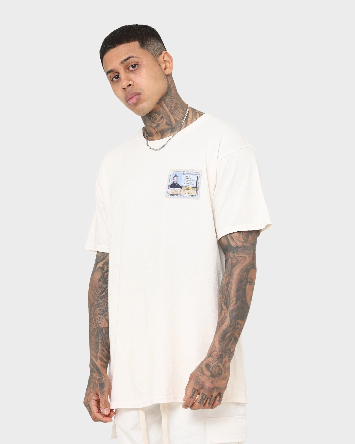 Goat Crew X Ol' Dirty Bastard ID Card Short Sleeve T-Shirt Off White Eco friendly materials Smart Wear