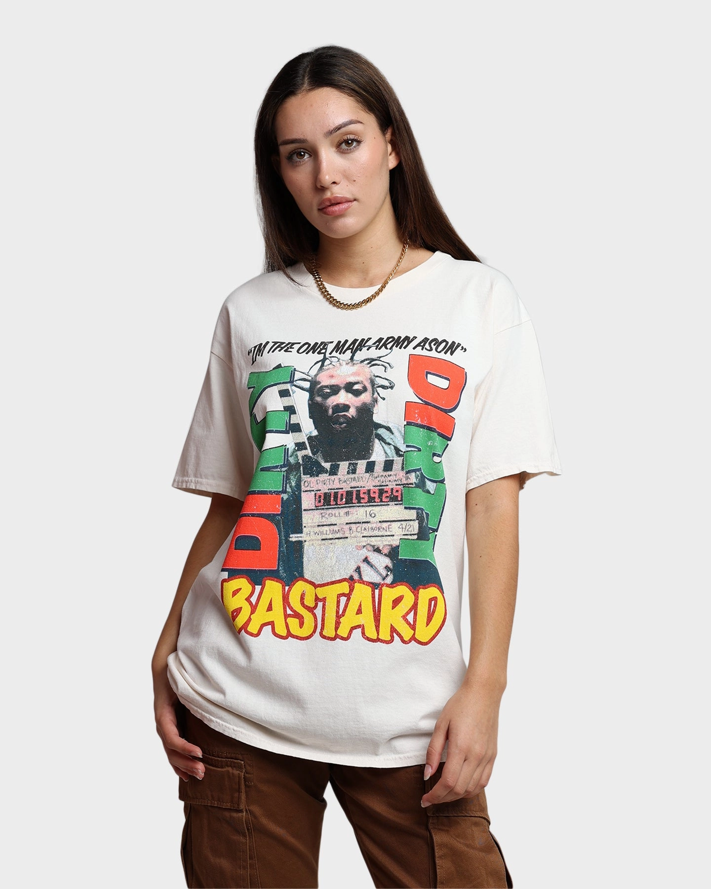 Goat Crew X Ol' Dirty Bastard One Man Army T-Shirt Off White Ergonomic Cut