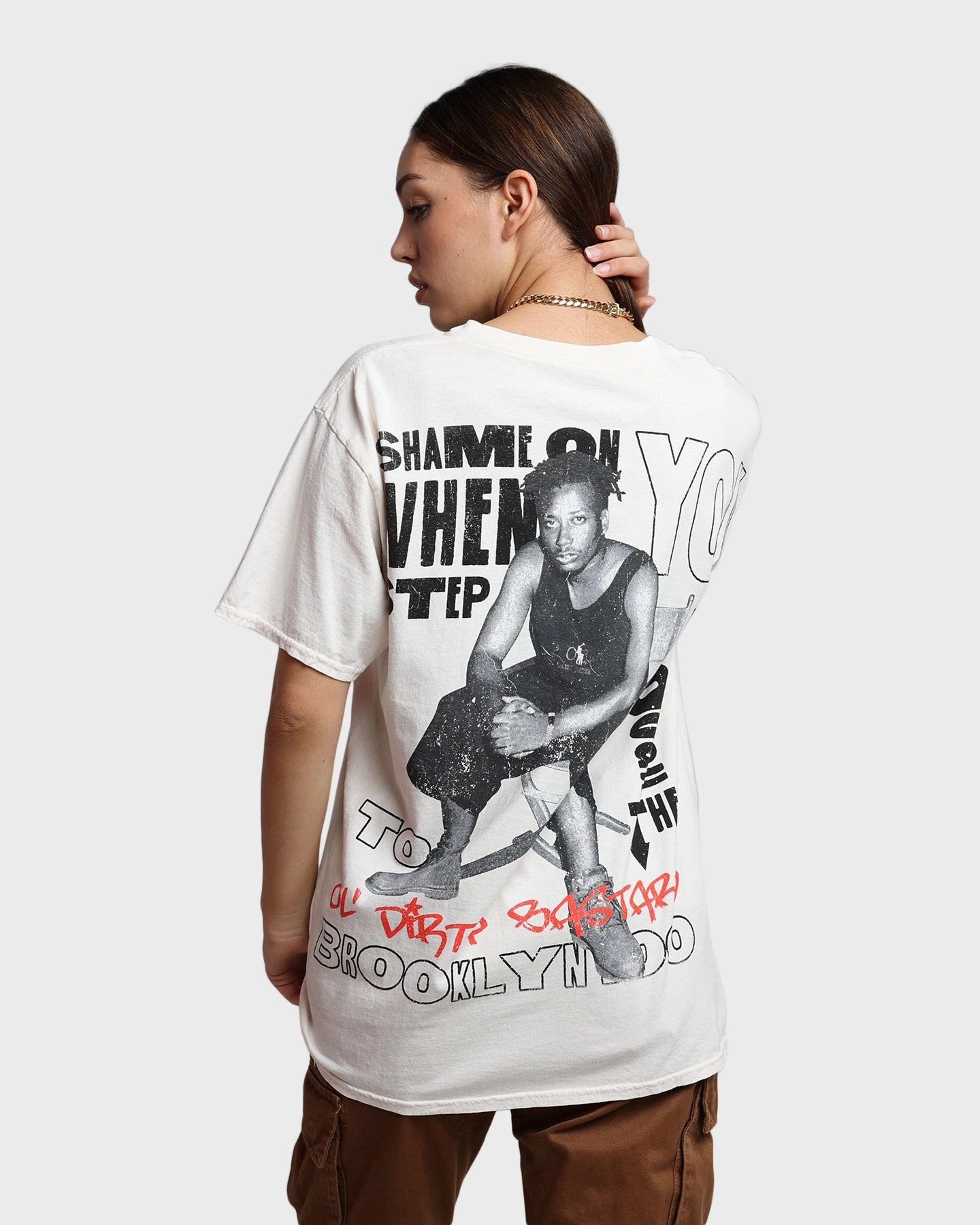 Cozy Style Goat Crew X Ol' Dirty Bastard One Man Army T-Shirt Off White