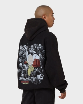 Goat Crew X One Punch Man One Punch Man Vintage Hoodie Black Wash Athletic Wear