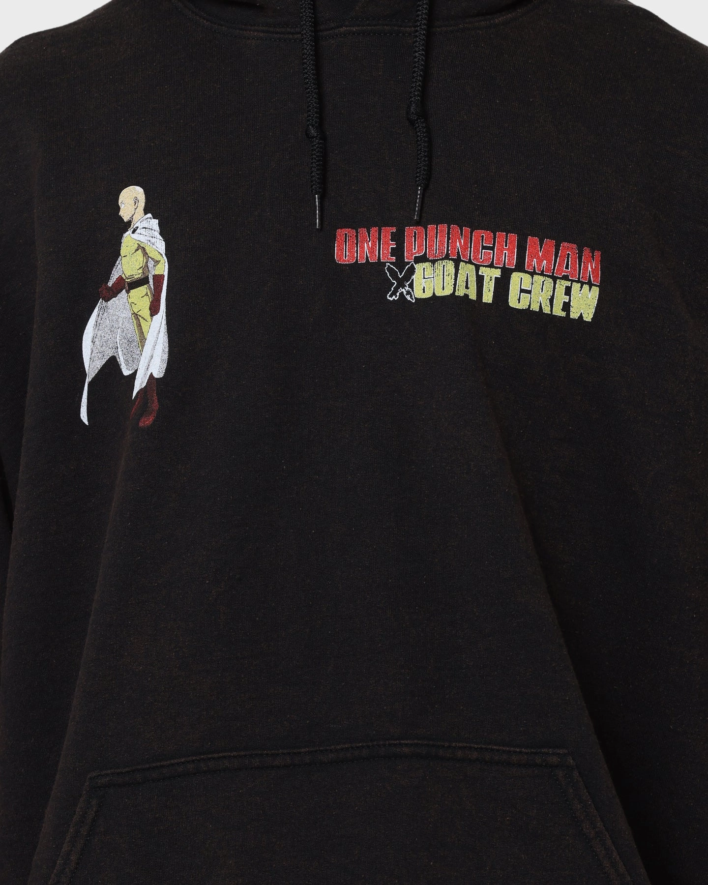 Goat Crew X One Punch Man One Punch Man Vintage Hoodie Black Wash cold - weather essential Chain