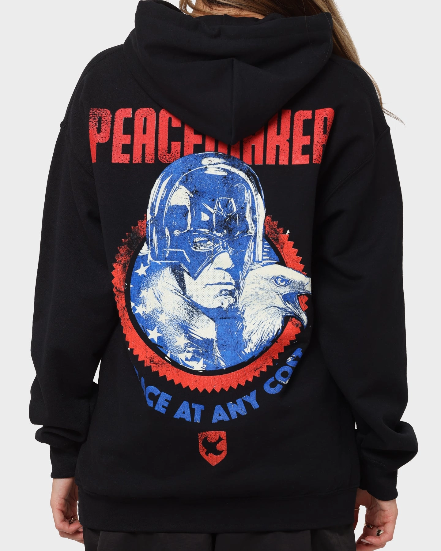 half-zip Chic Style Goat Crew X Peacemaker Peace At Any Cost Hoodie Black