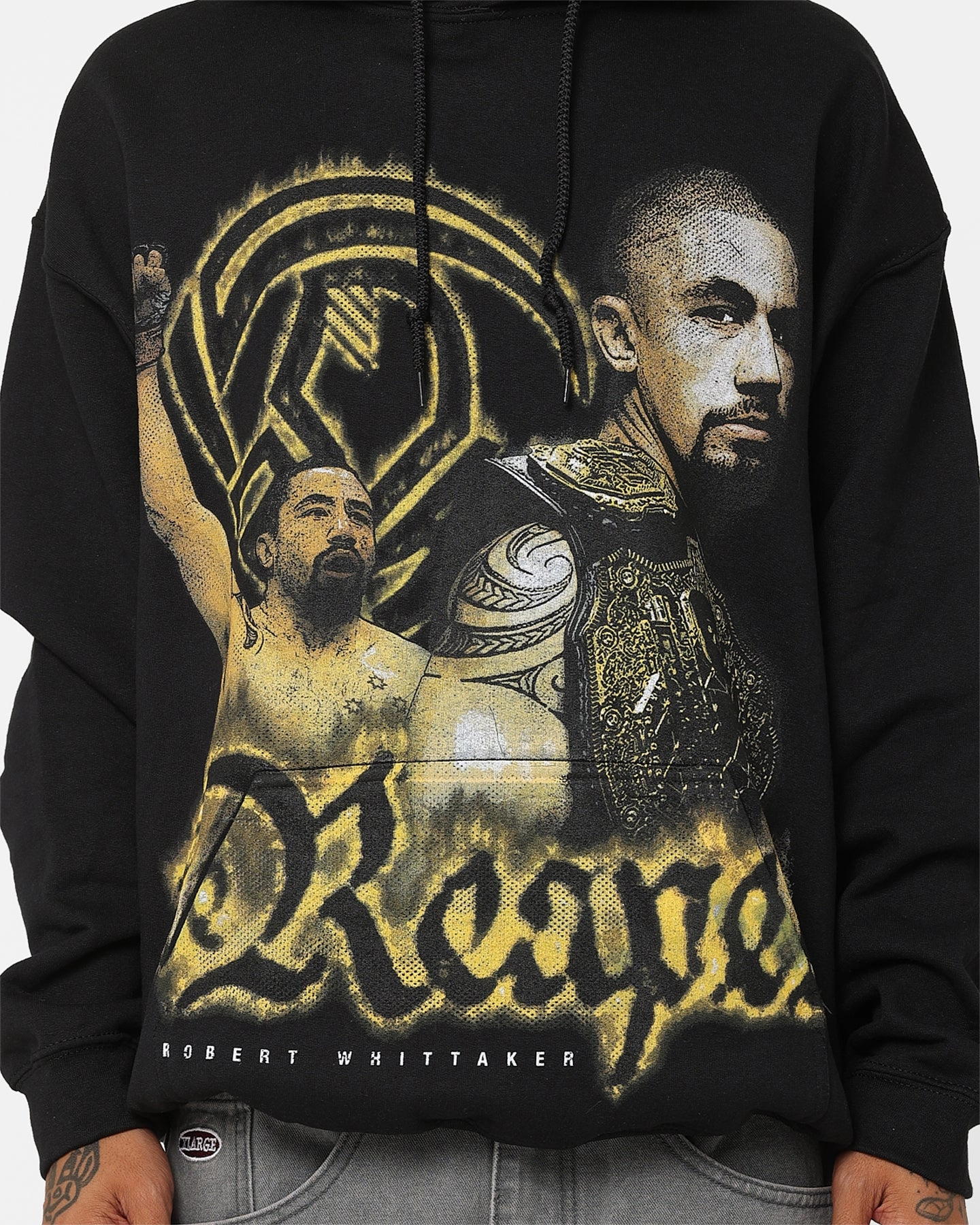 Goat Crew X Rob The Reaper Hoodie Black Wash Gray Option