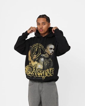 Compression Stitching Goat Crew X Rob The Reaper Hoodie Black Wash