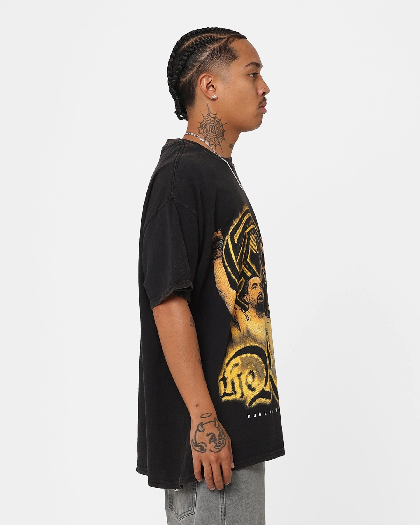 Perfect Fit Goat Crew X Rob The Reaper T-Shirt Black Wash