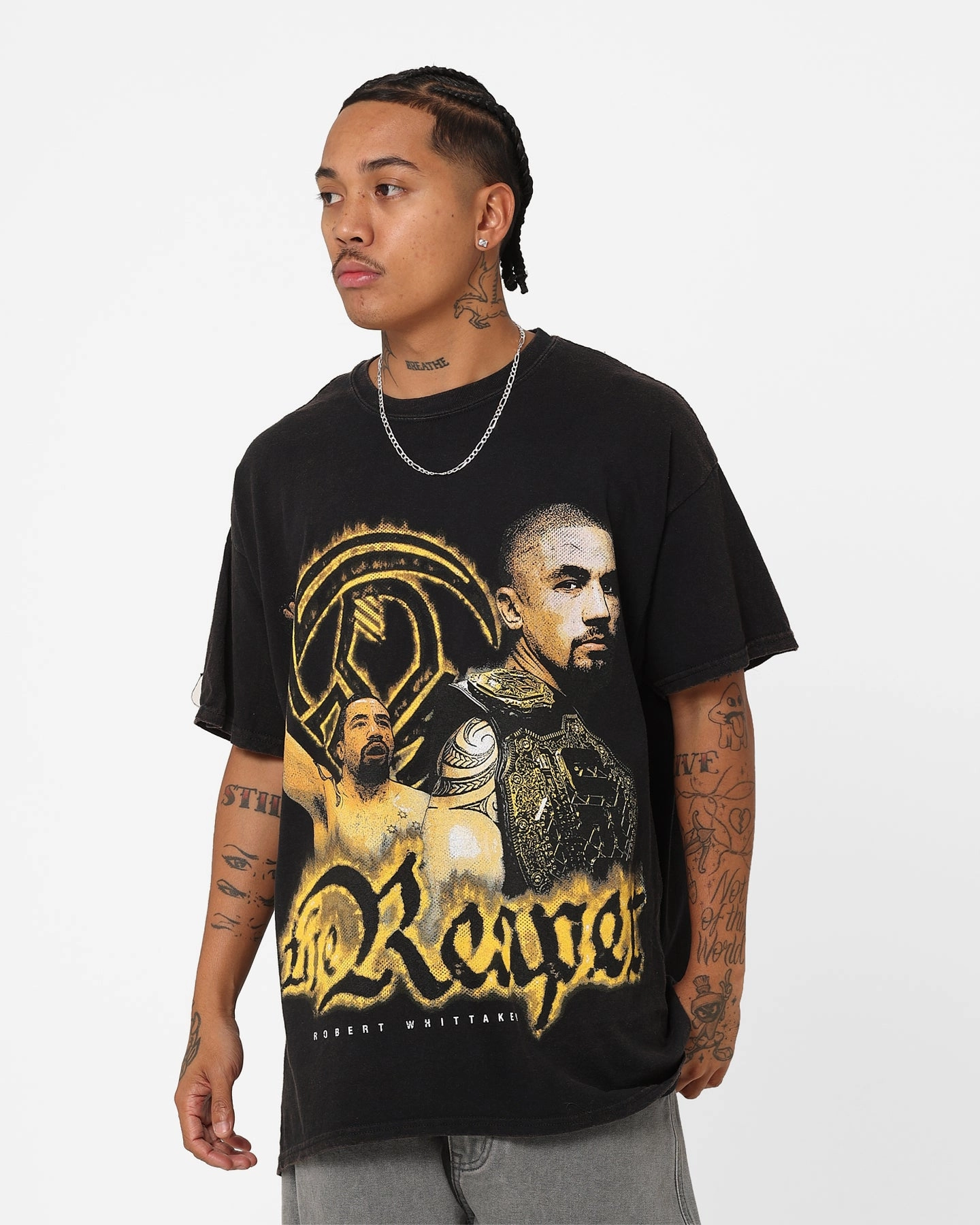 Goat Crew X Rob The Reaper T-Shirt Black Wash Relaxed Vibes Skin Friendly Lining