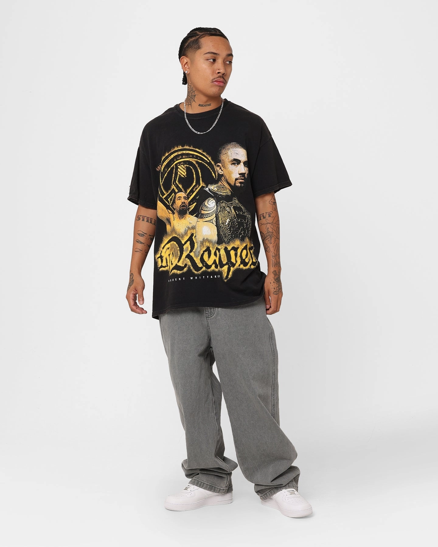 Goat Crew X Rob The Reaper T-Shirt Black Wash Water Based Ink