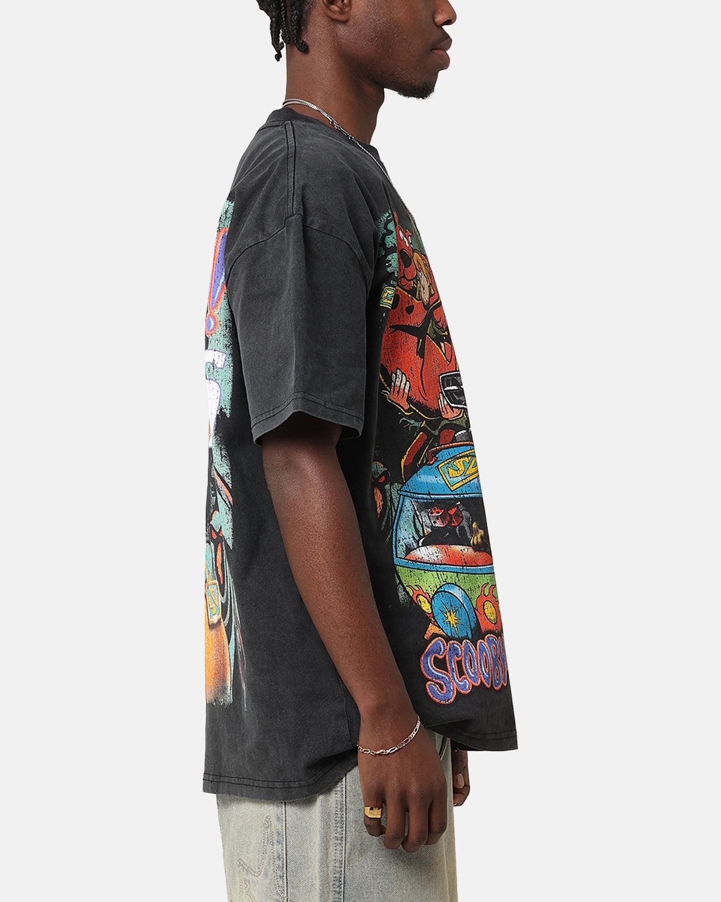 Goat Crew X Scooby-Doo Scooby-Doo Jumbo Heavy T-Shirt Vintage Black Floral freshness Easy Wear Style