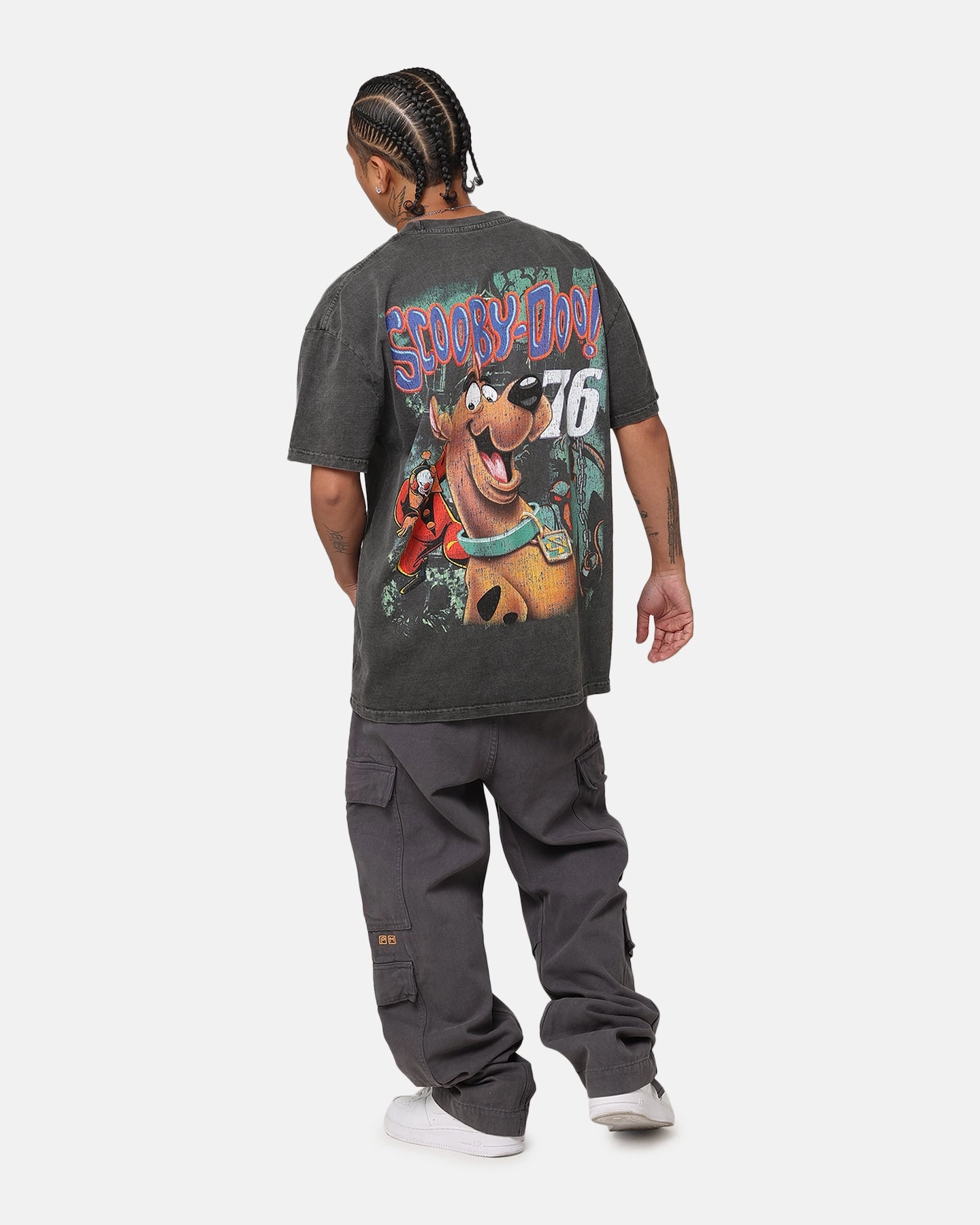 Cool Vibes monochromatic Goat Crew X Scooby-Doo Scooby-Doo Jumbo Heavyweight Vintage T-Shirt Black Wash