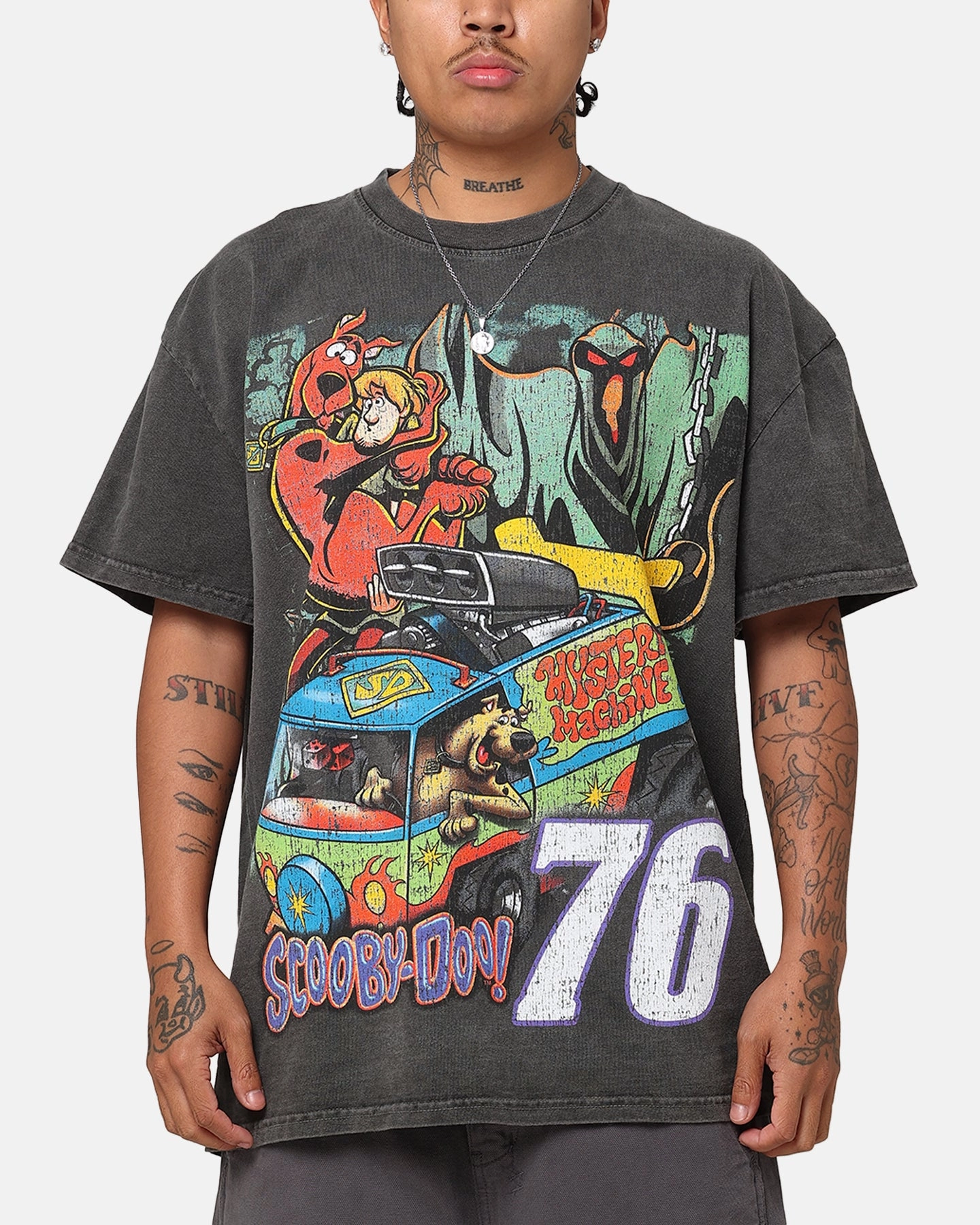 Casual Layer Look Goat Crew X Scooby-Doo Scooby-Doo Jumbo Heavyweight Vintage T-Shirt Black Wash