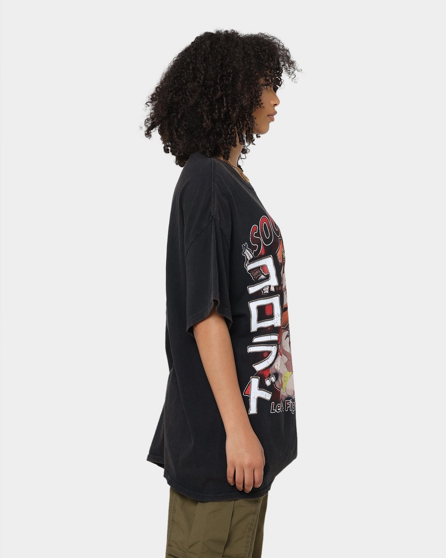 Goat Crew X South Park Let's Fighting Love Vintage T-Shirt Black Wash cotton material