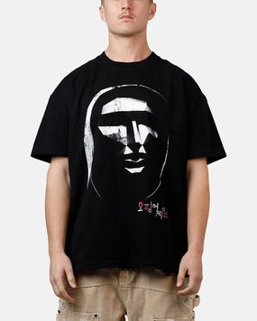 Goat Crew X Squid Game Front Man Heavyweight T-Shirt Black Side Vent Design