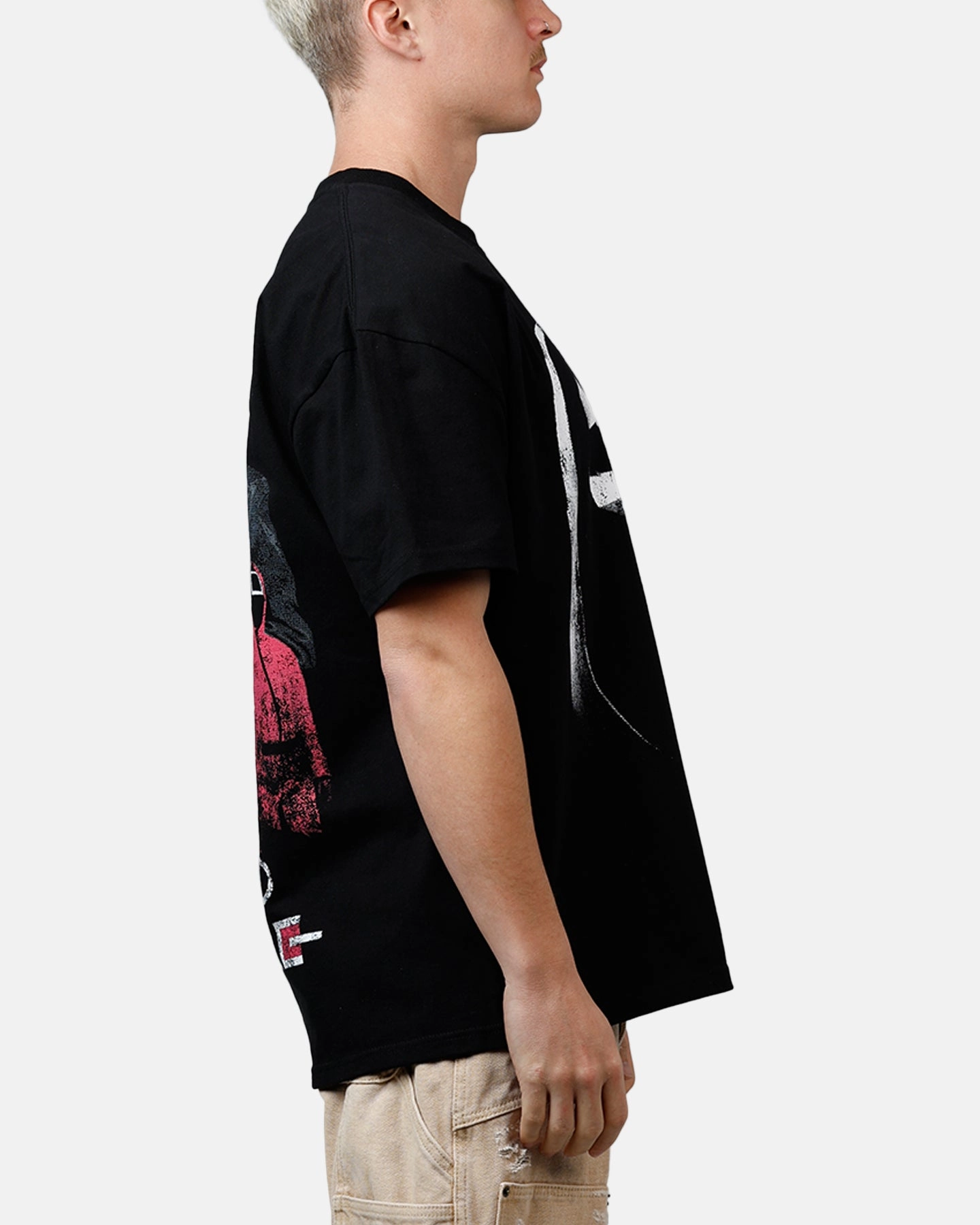 Goat Crew X Squid Game Front Man T-Shirt Black StretchFabric
