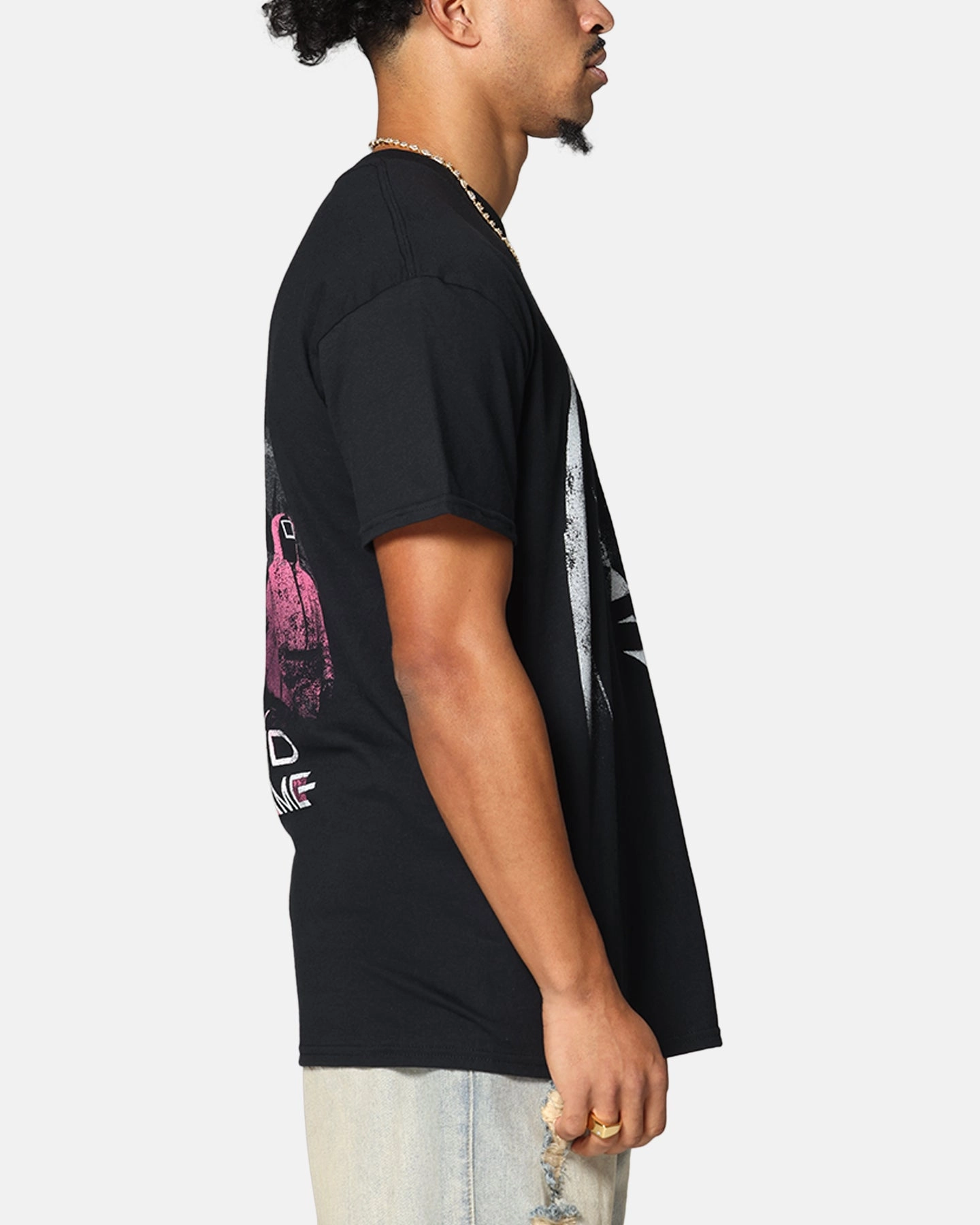 Goat Crew X Squid Game Front Man Vintage T-Shirt Black Bold colors