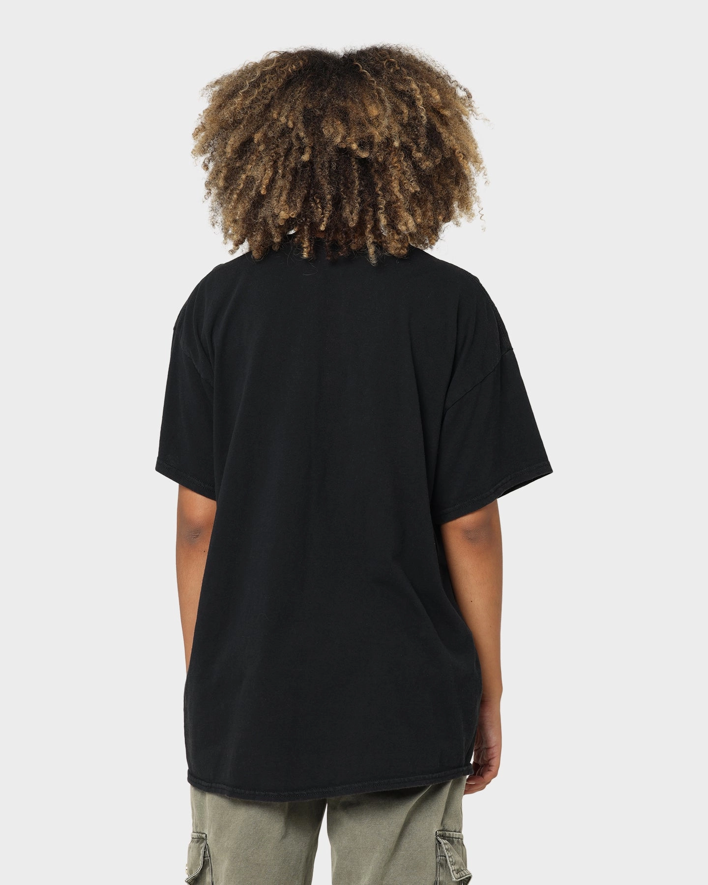 Collared Easy Wear Goat Crew X Stranger Things Beginning Vintage T-Shirt Washed Black