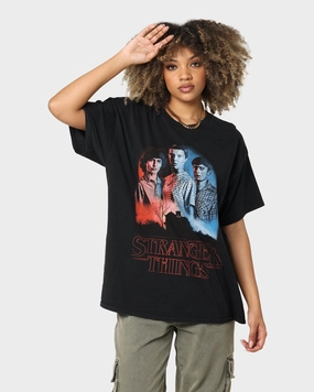 Goat Crew X Stranger Things Beginning Vintage T-Shirt Washed Black SlimFitDesign Cozy Essentials