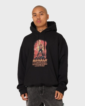 Goat Crew X Stranger Things Metal Hoodie Black Urban Protection