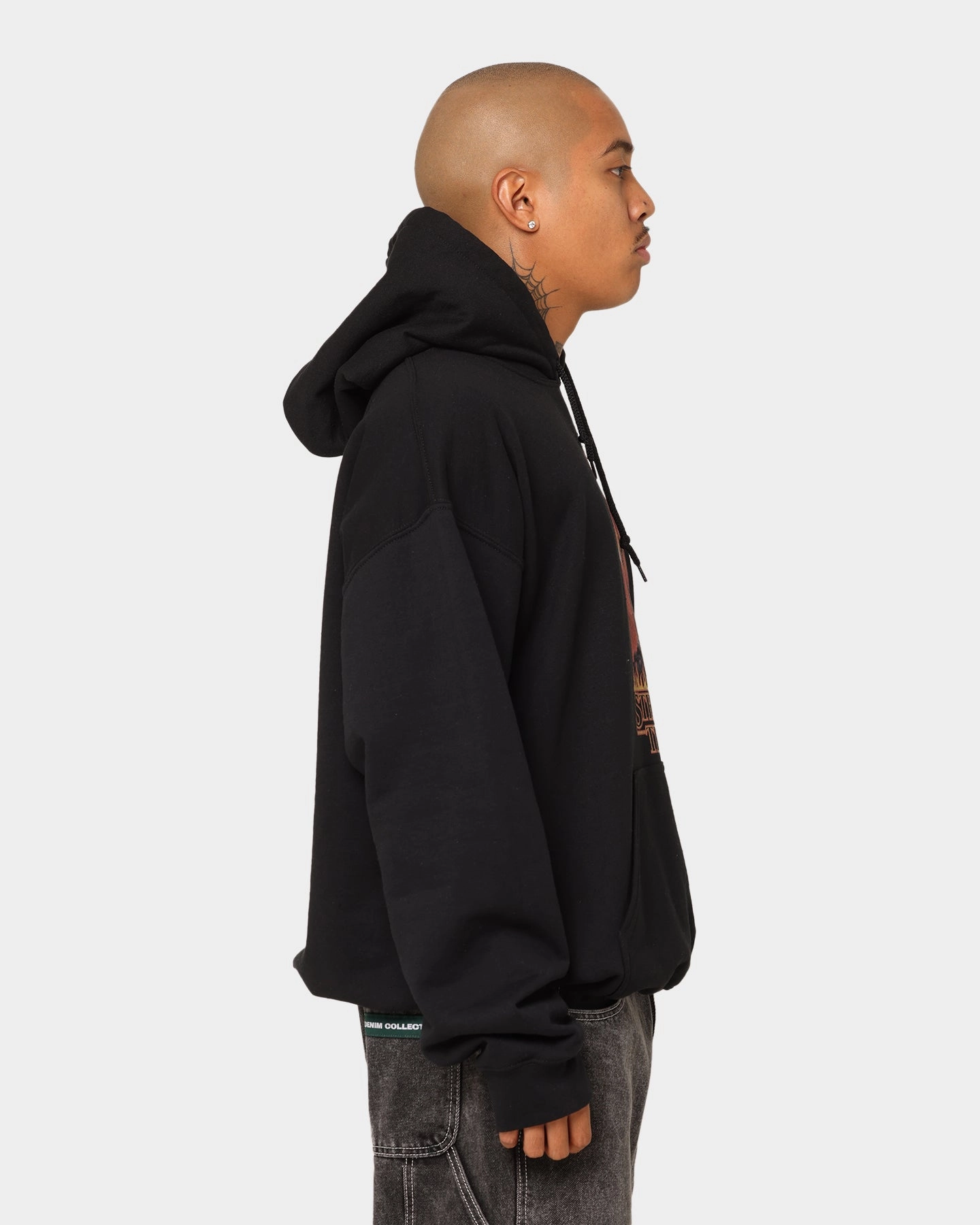 Goat Crew X Stranger Things Metal Hoodie Black Influence Lightweight Design
