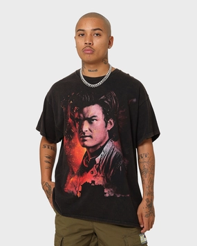 Goat Crew X Stranger Things Steve Vintage T-Shirt Black Wash brandable Low Impact Manufacturing