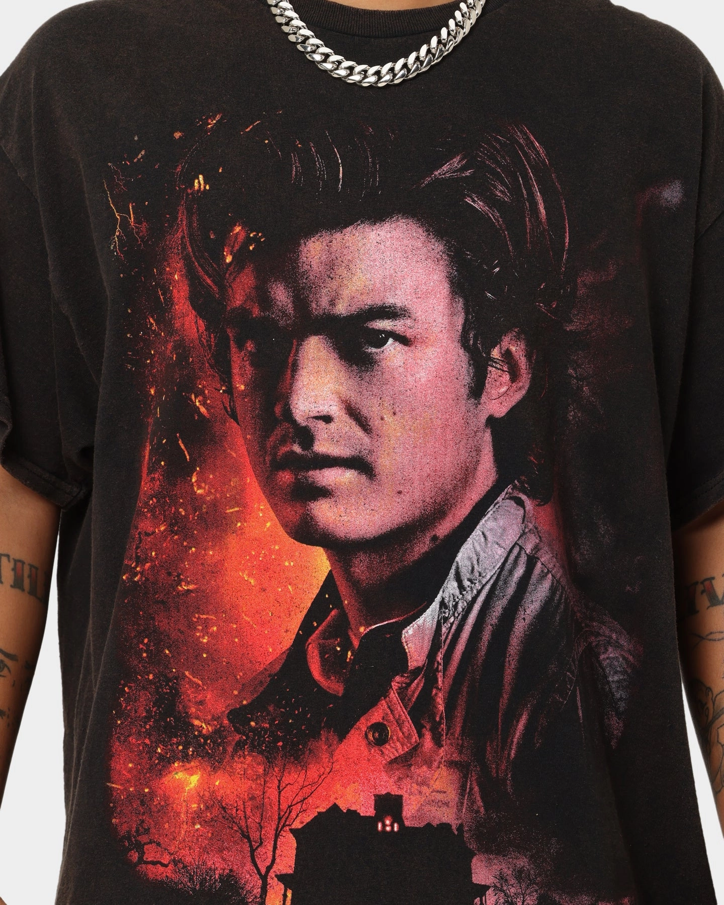 Goat Crew X Stranger Things Steve Vintage T-Shirt Black Wash cycling outfit