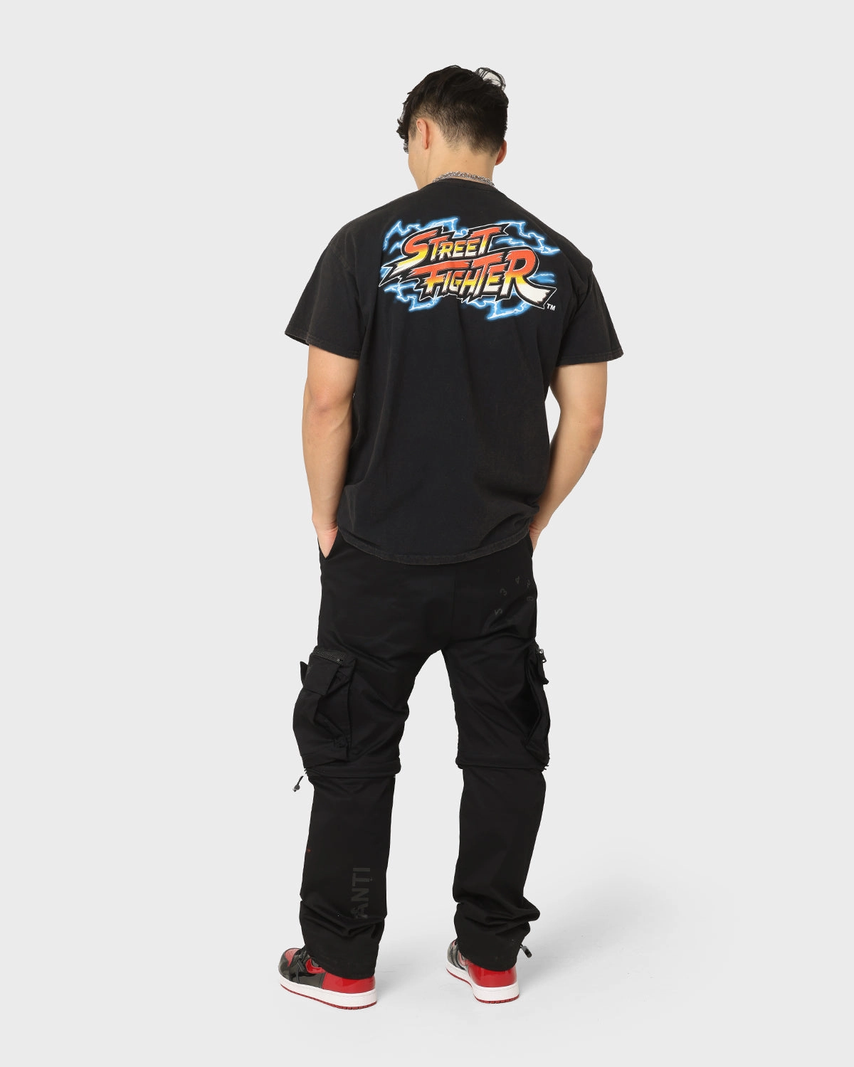 Goat Crew X Street Fighter Blanka Vintage T-Shirt Black Wash Street Trendy Simple and Chic