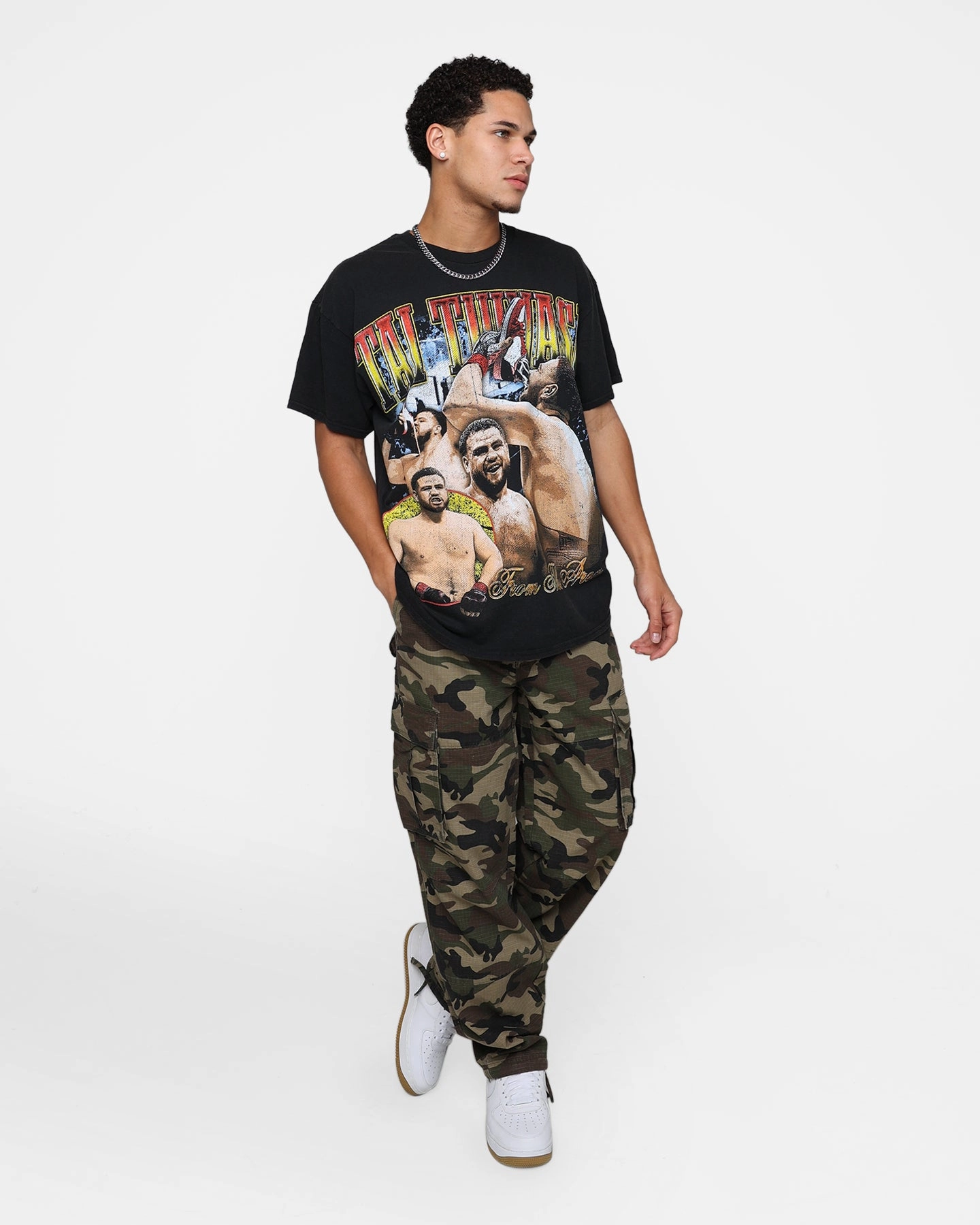 safe for skin Goat Crew X Tai Tuivasa From The Area Goat Crew X Tai Tuivasa From The Area Vintage T-Shirt Black Wash