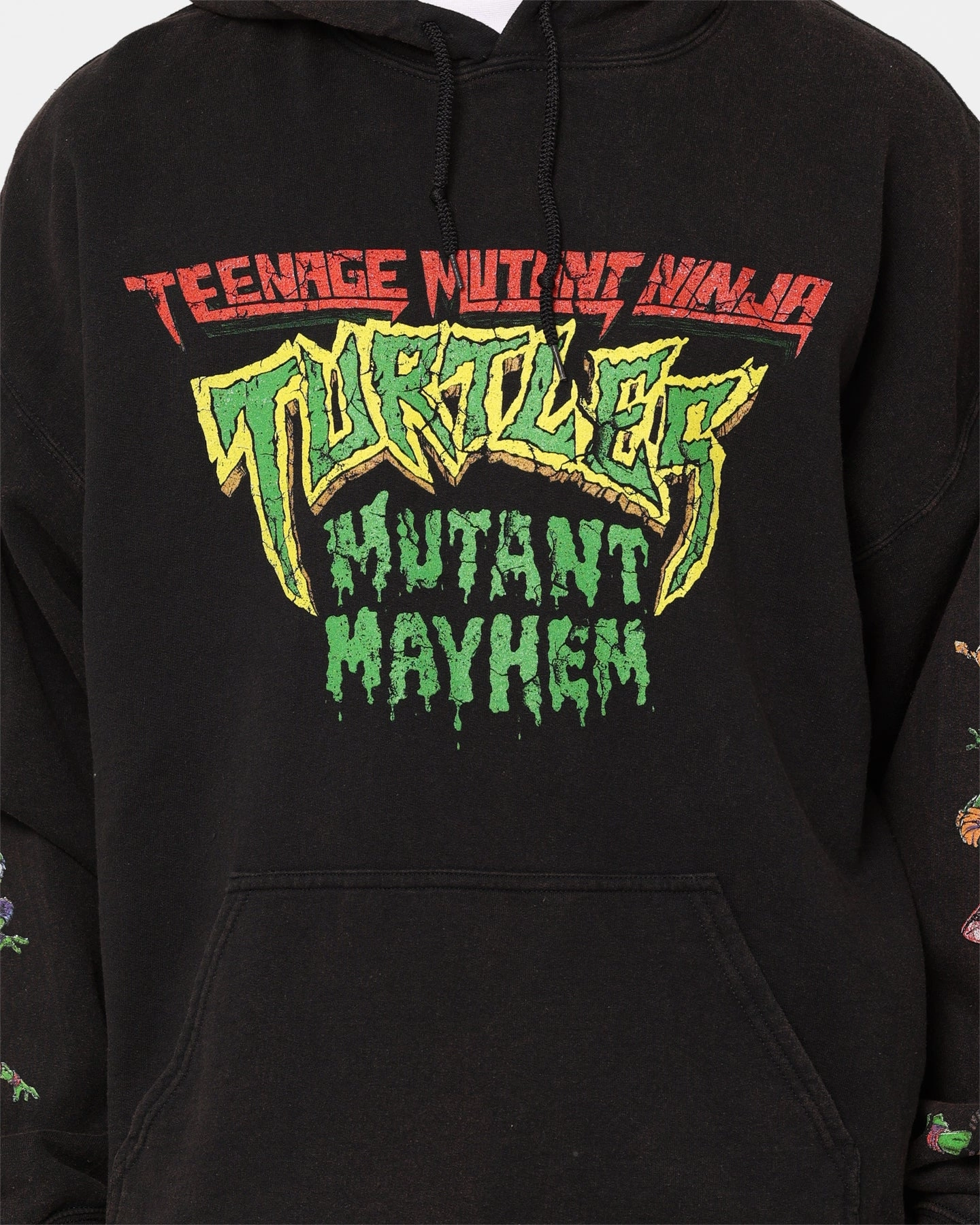 Magnetic Closure Details music concert Goat Crew X Teenage Mutant Ninja Turtles Mutant Mayhem Vintage Hoodie Black