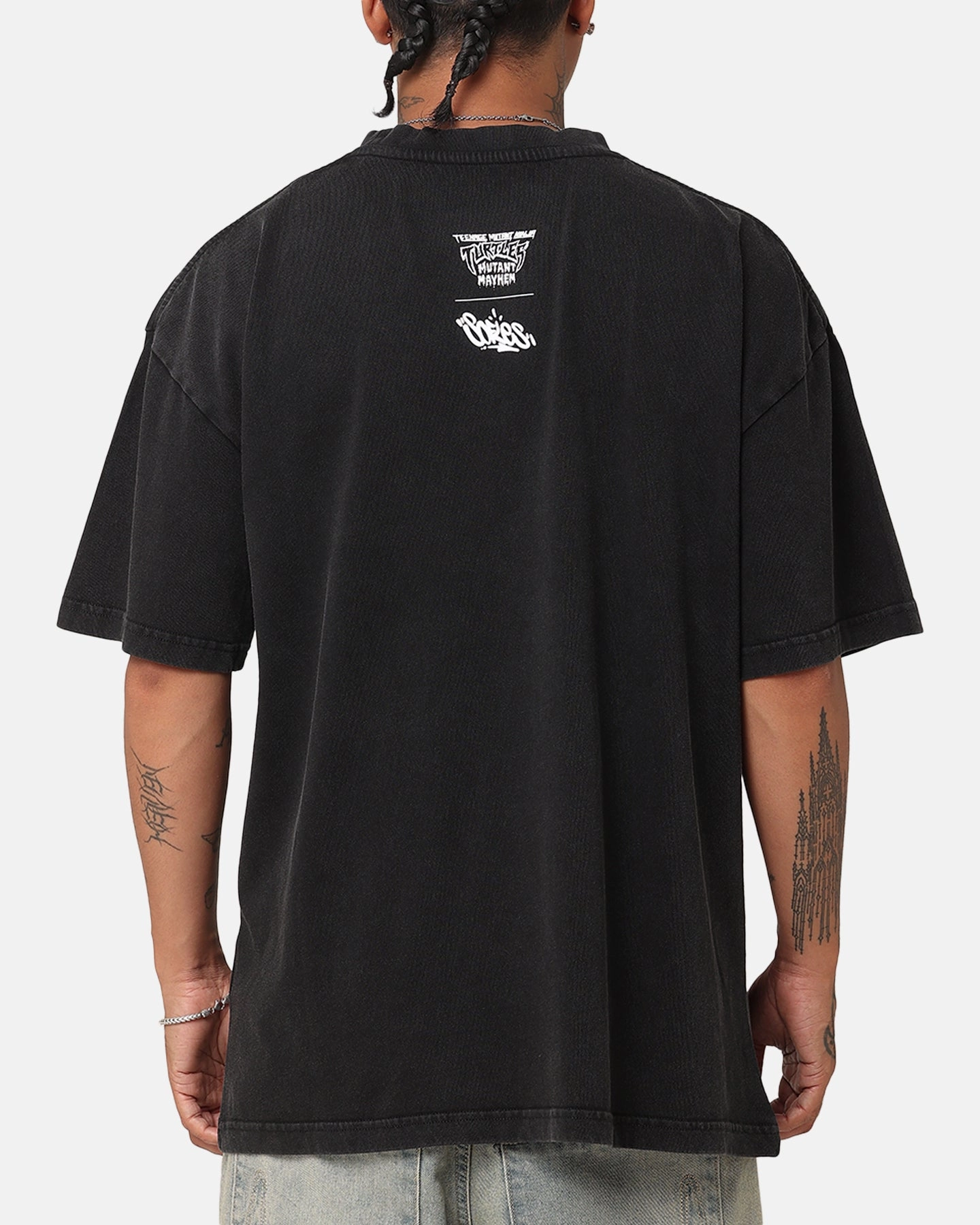 Goat Crew X Teenage Mutant Ninja Turtles Raphael X Sofles Vintage T-Shirt Black Acidwash Camping practicality