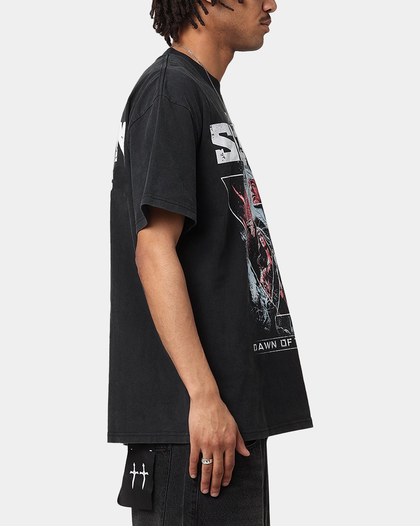 Durable Material Cool Layer Wear Goat Crew X The Boys The Seven Vought Vintage T-Shirt Black Acidwash