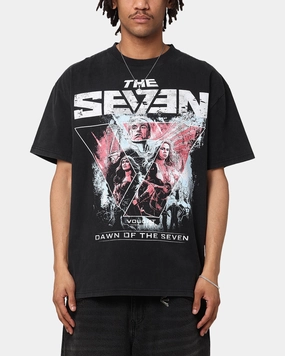 Goat Crew X The Boys The Seven Vought Vintage T-Shirt Black Acidwash Ergonomic Cut men's clothing