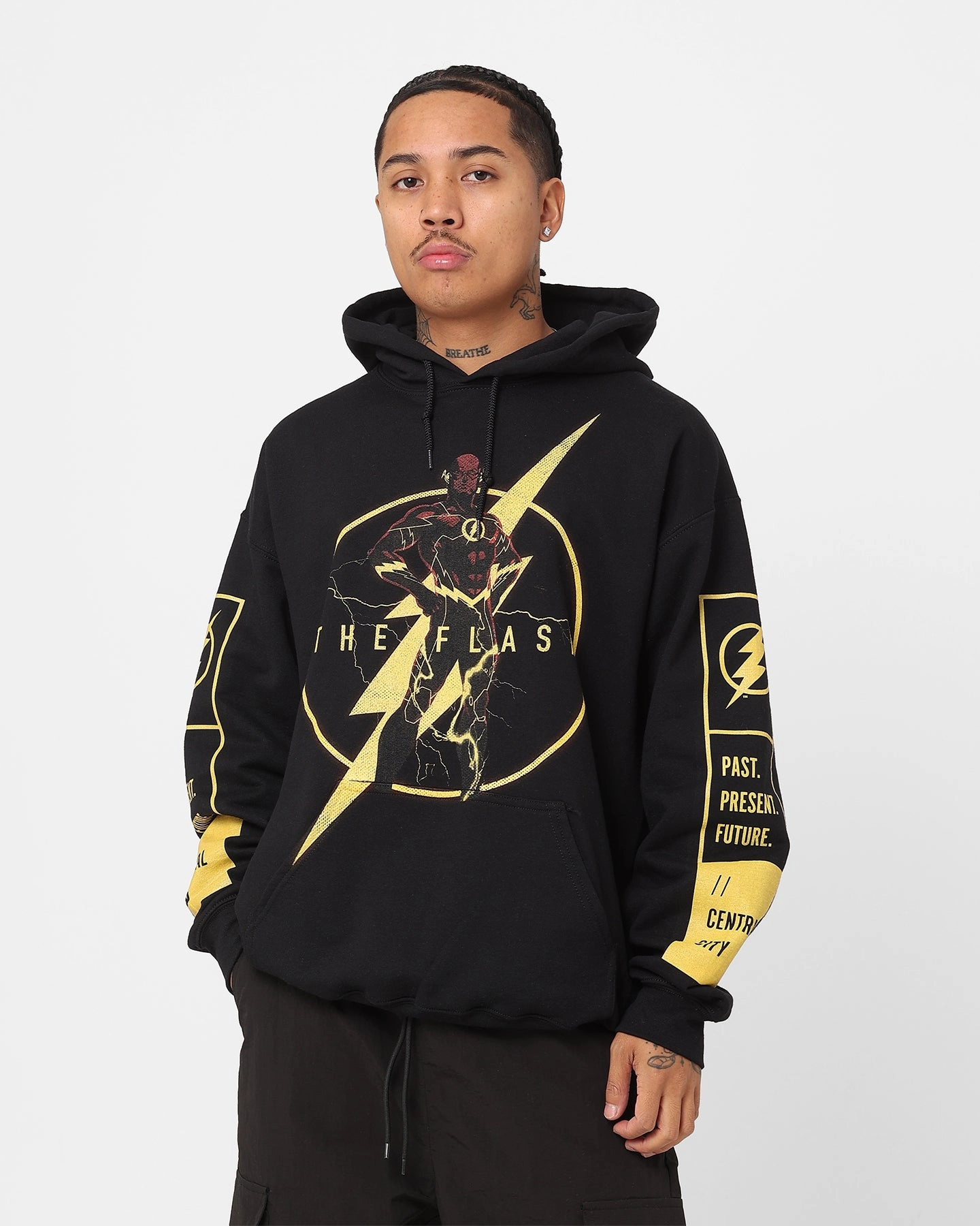 Goat Crew X The Flash The Flash Hoodie Black DropShoulder Teens