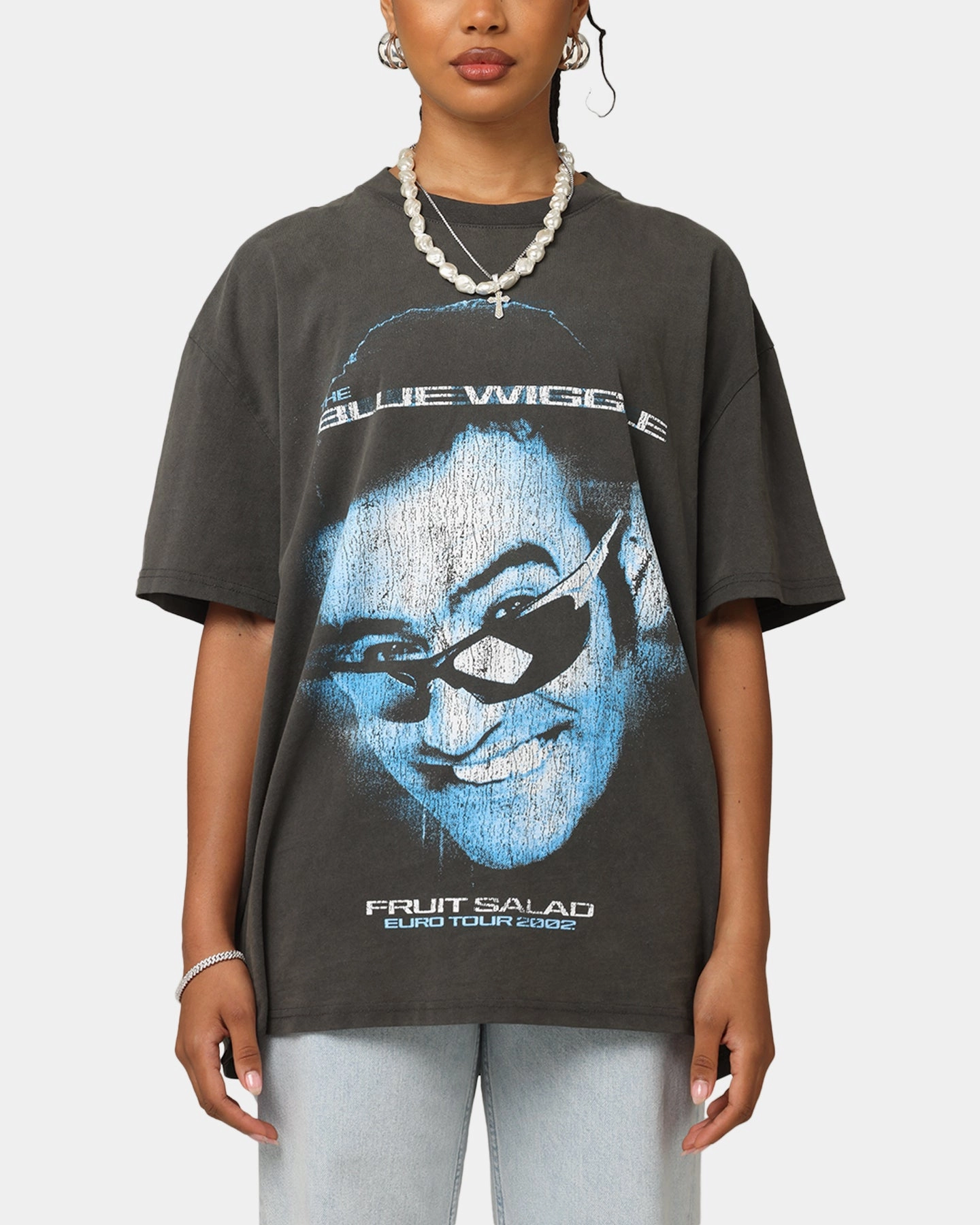 Unisex style Goat Crew X The Wiggles Blue Wiggle Heavy T-Shirt Black Wash