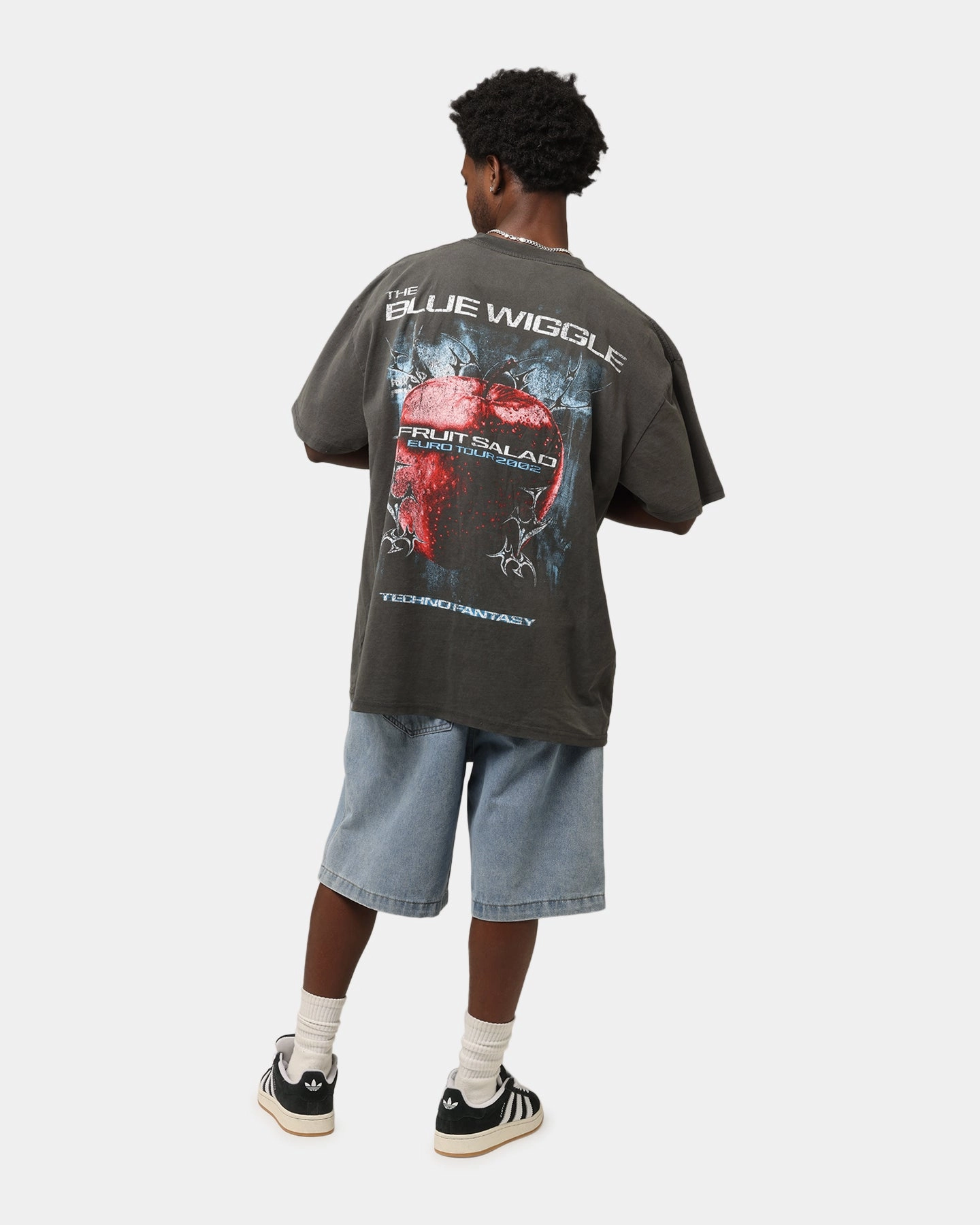 Animal print wildness WrinkleFreeFabric Goat Crew X The Wiggles Blue Wiggle Heavy T-Shirt Black Wash