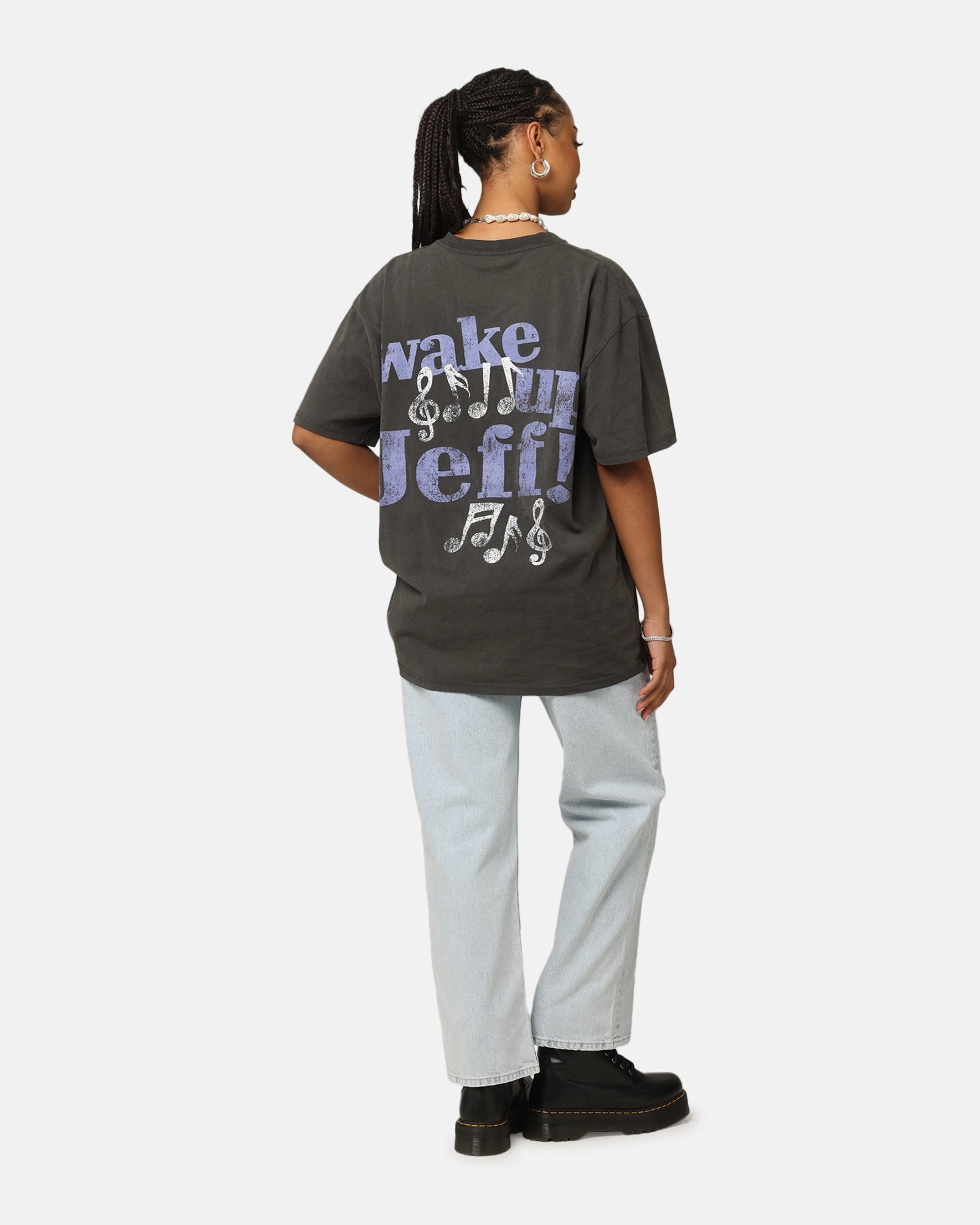 graduation Goat Crew X The Wiggles Wake Up Jeff Heavy T-Shirt Black Wash