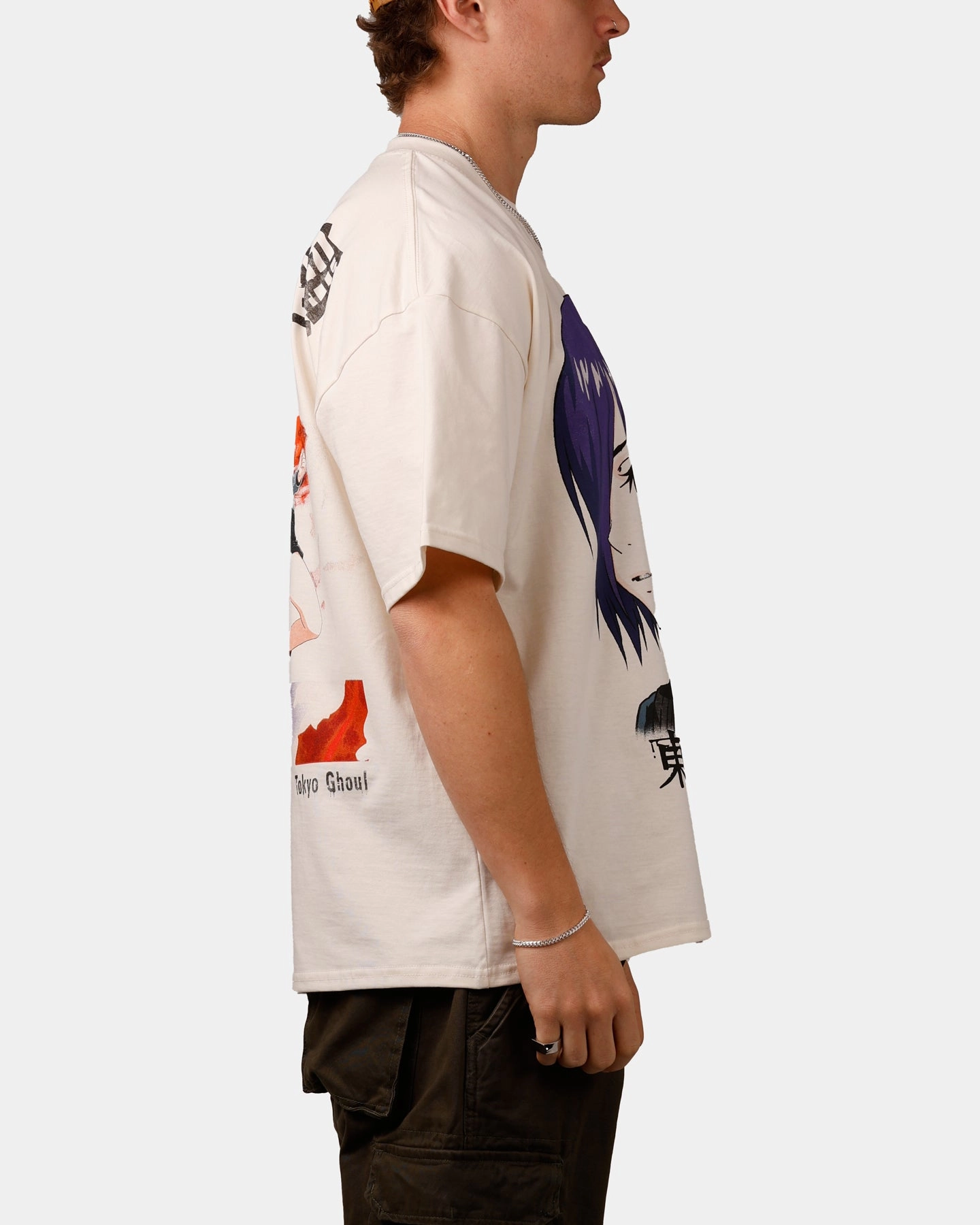 Goat Crew X Tokyo Ghoul Touka Vintage T-Shirt Off White Comfy Touch