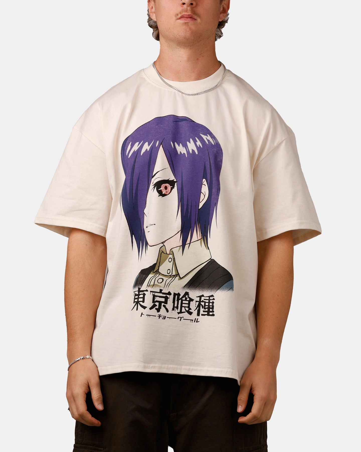Goat Crew X Tokyo Ghoul Touka Vintage T-Shirt Off White Eco Conscious Production