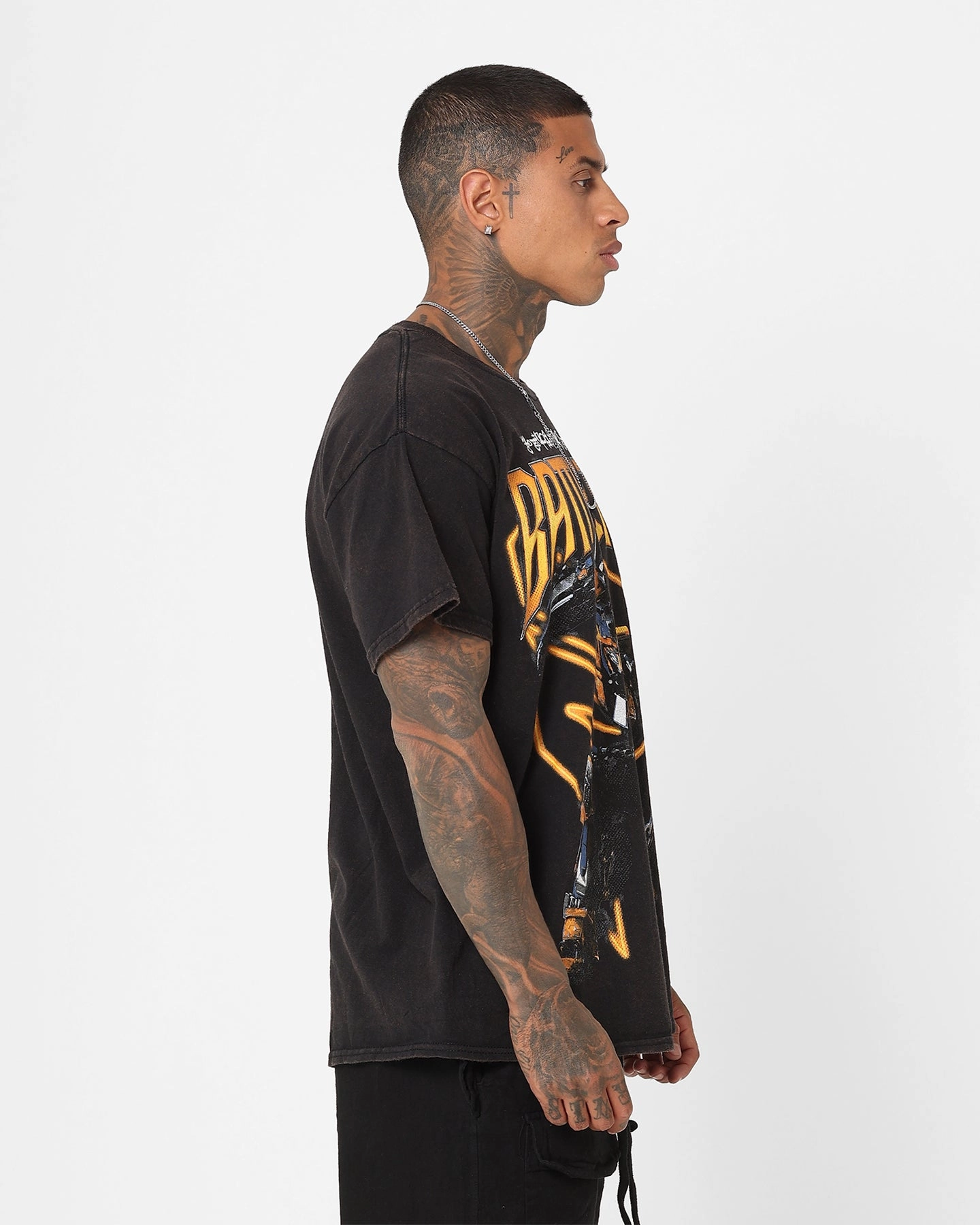 Goat Crew X Transformers Battletrap Vintage T-Shirt Black Wash All Season Wear