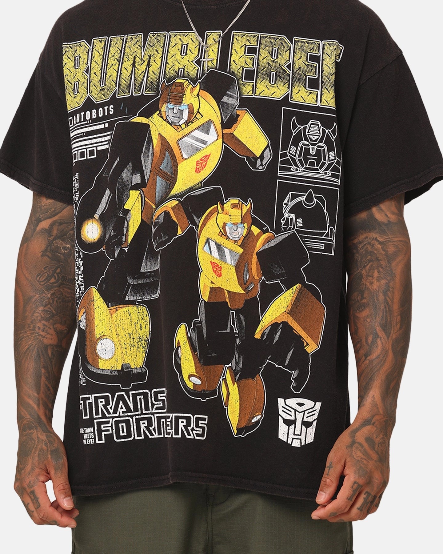 Goat Crew X Transformers Bumble Bee Vintage T-Shirt Black Wash Sleek Style Quick Drying