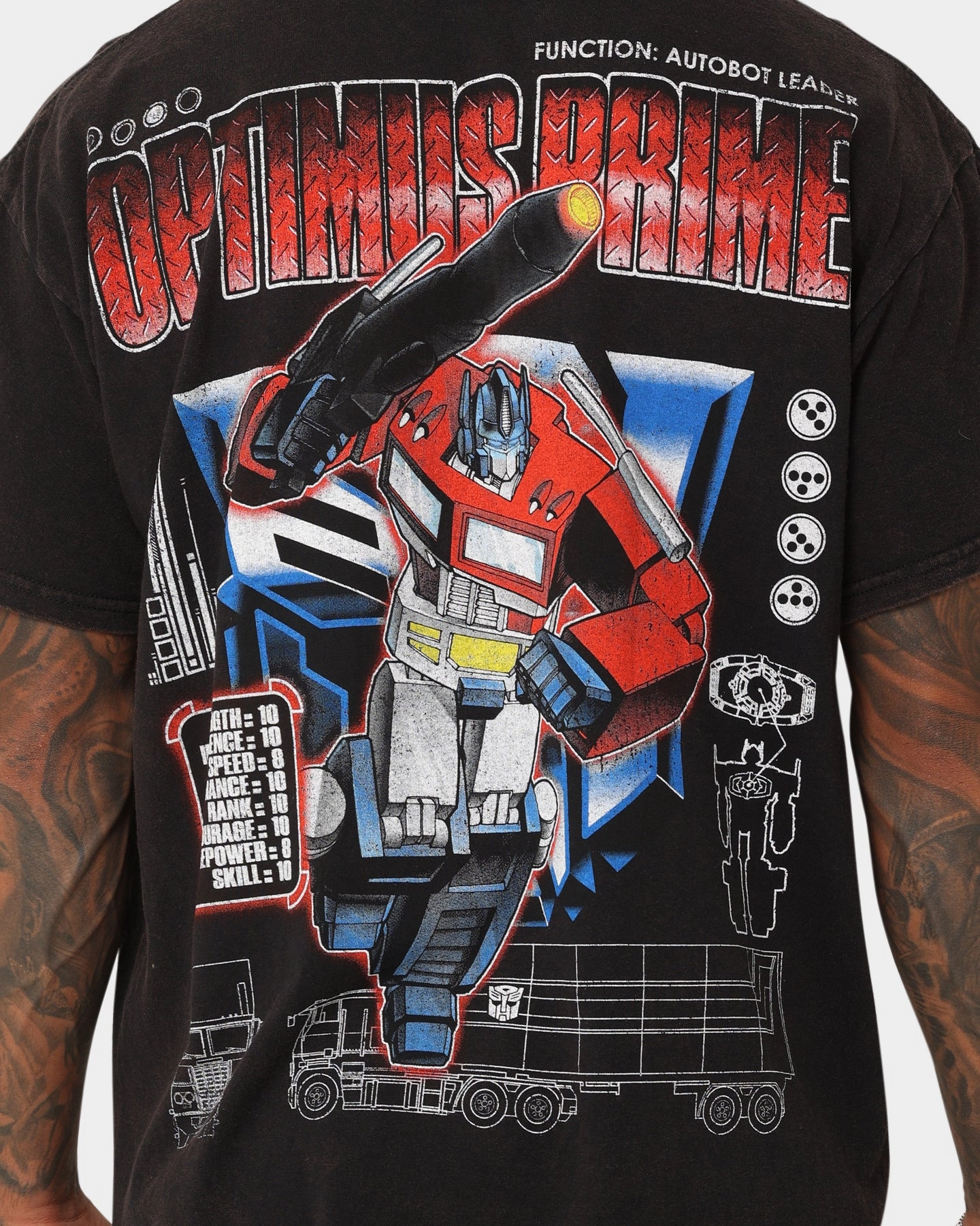 Kids clothing Easy Wear Look Goat Crew X Transformers Optimus Prime Vintage T-Shirt Black Wash