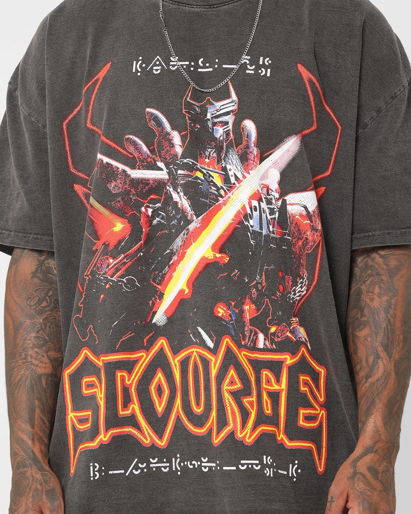 comfortable option Travel convenience Goat Crew X Transformers Scourge Heavyweight Vintage T-Shirt Black Wash